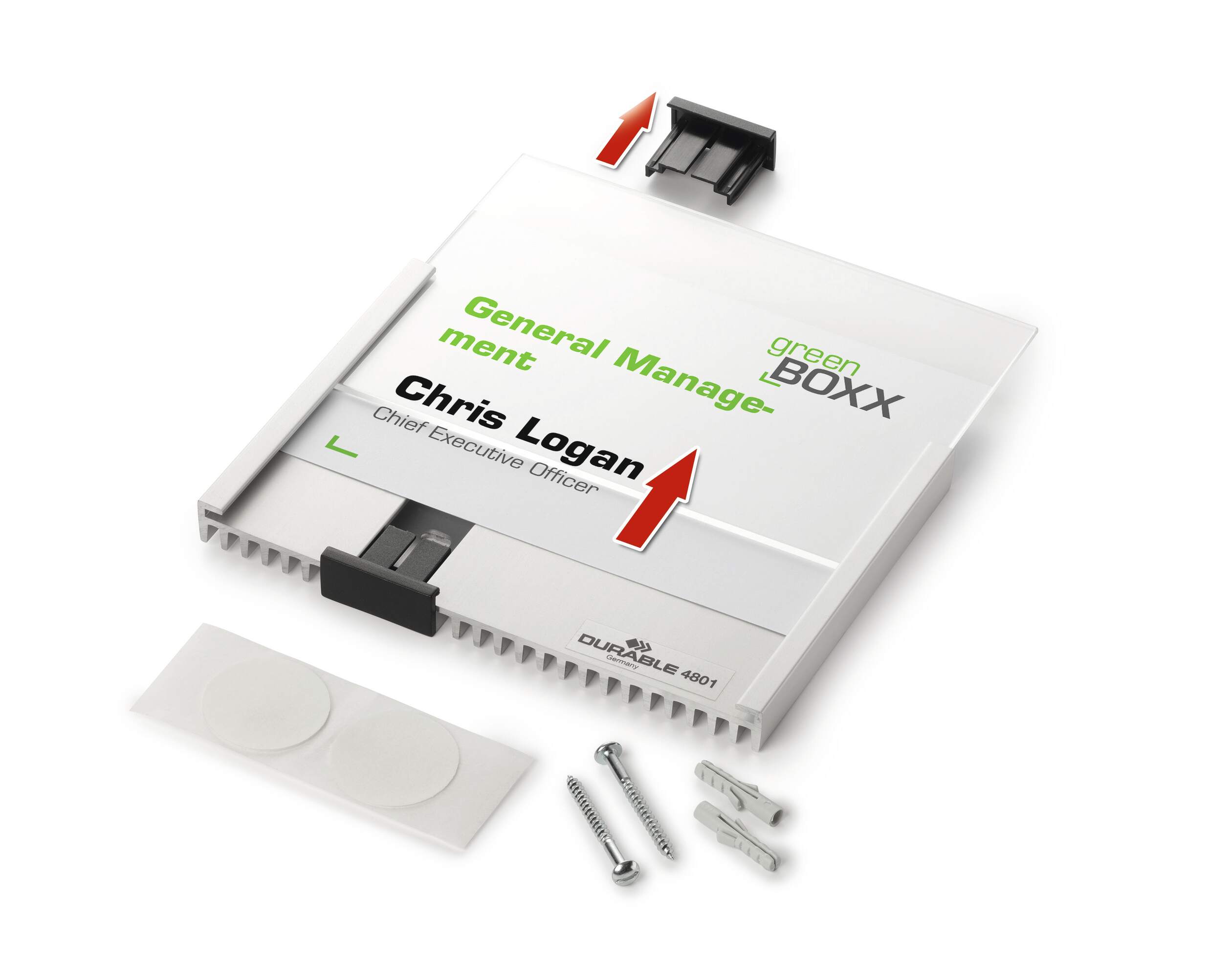 480023 Durable White Out-of-door plate, 149 x 52.5 mm Sheets