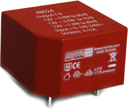 Myrra 15 V 5 Output PCB PCB Transformer, VDC, RoHS, ENEC, UL, CE 3 W