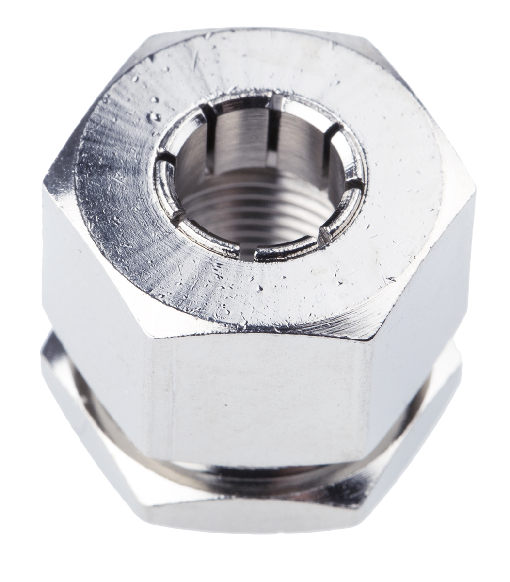 482-2450 RS PRO Spindle Lock 13.51 mm, For Use With 3/8 in Bushes with 32 TPI White-Thread and 1/4 in Shaft