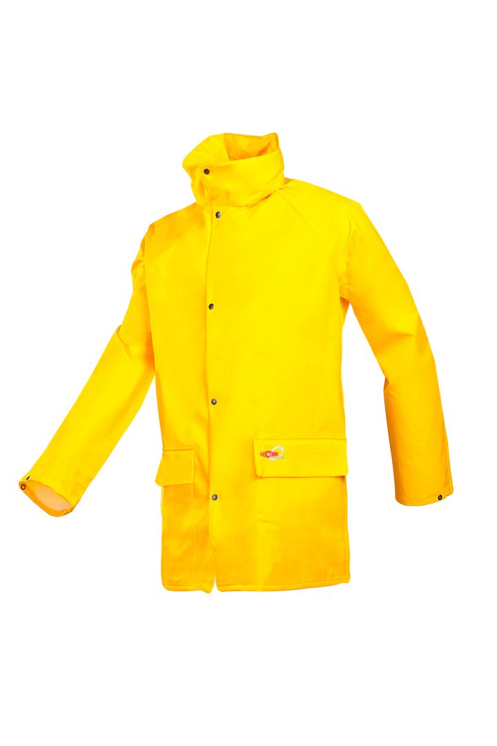 Sioen Dortmund Yellow, Water Repellent Rain Jacket Zip, L 1 EA