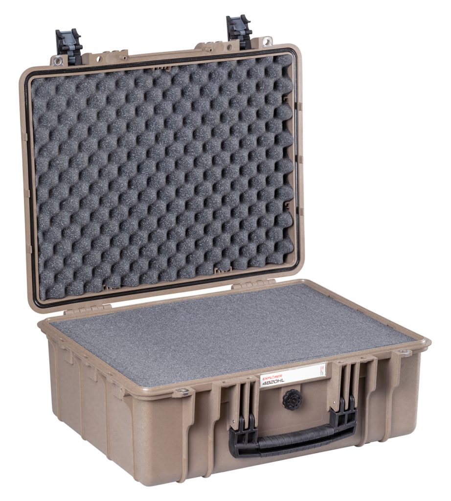Explorer Cases 4820HL Polymer Waterproof Watertight Transit Case, 440 mm 230 mm 520 mm