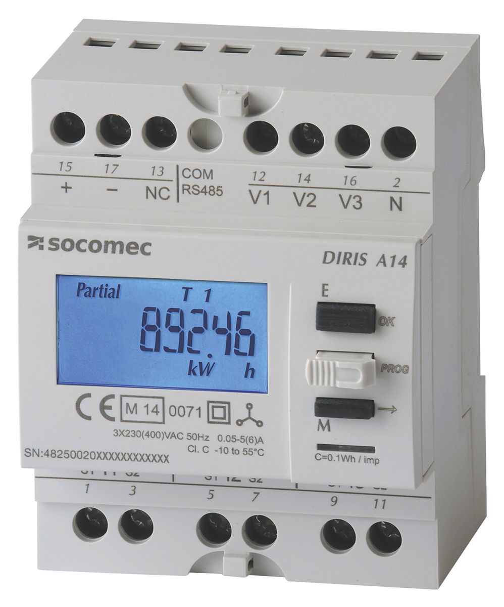Socomec 1 Phase LCD Digital Panel Multifunction Meter, Type Electrical