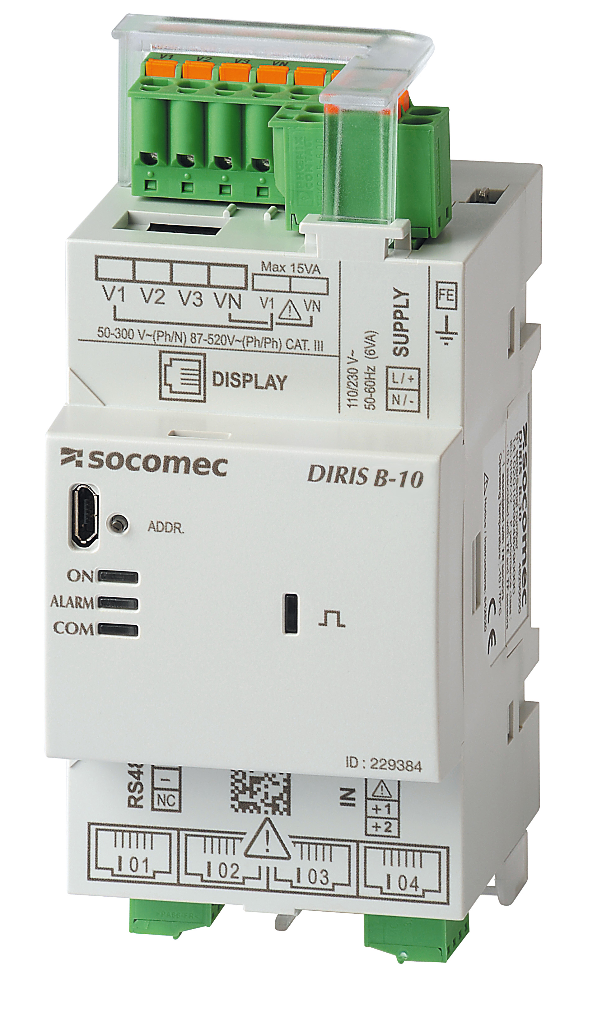 Socomec Digital Power Meter for Harmonics, Current, Voltage,  90 mm  x 54 mm