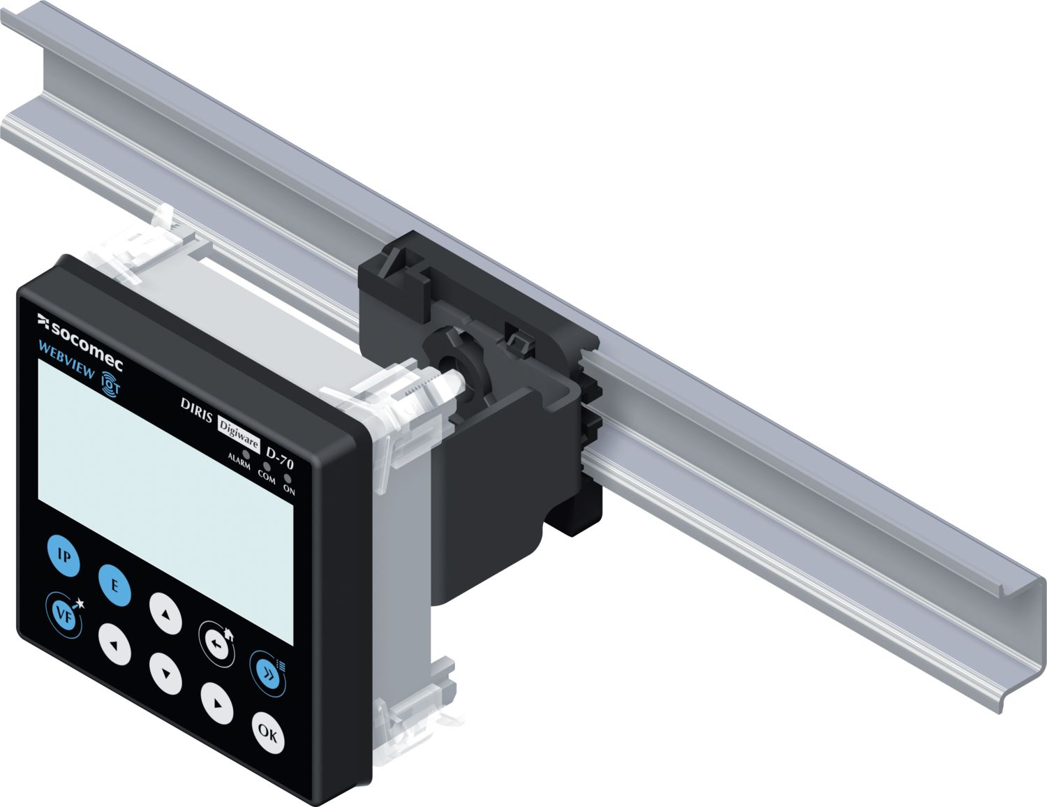 Socomec DIN Rail Mounting Kit For Use With  DIRIS/ISOM Digiware Displays
