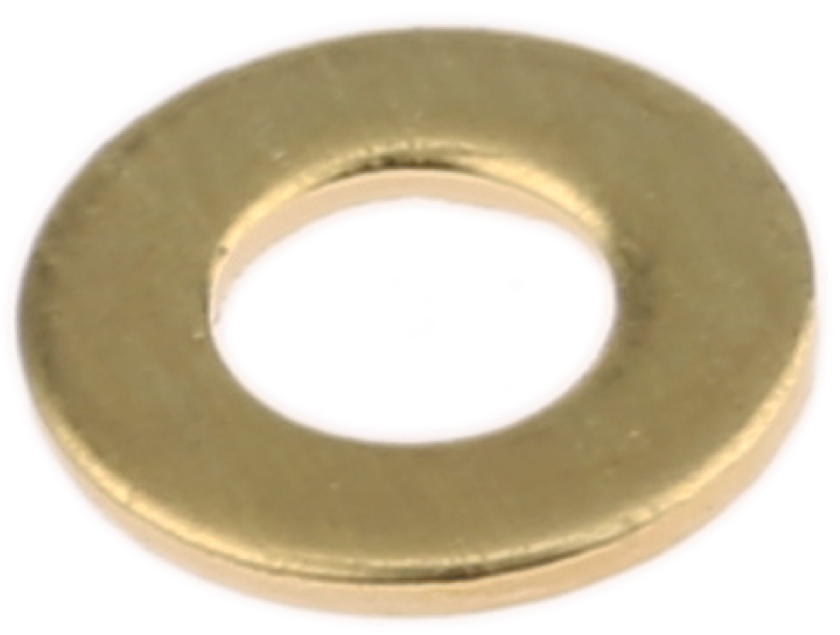 RS PRO Brass Plain Washers, M4, DIN 125A