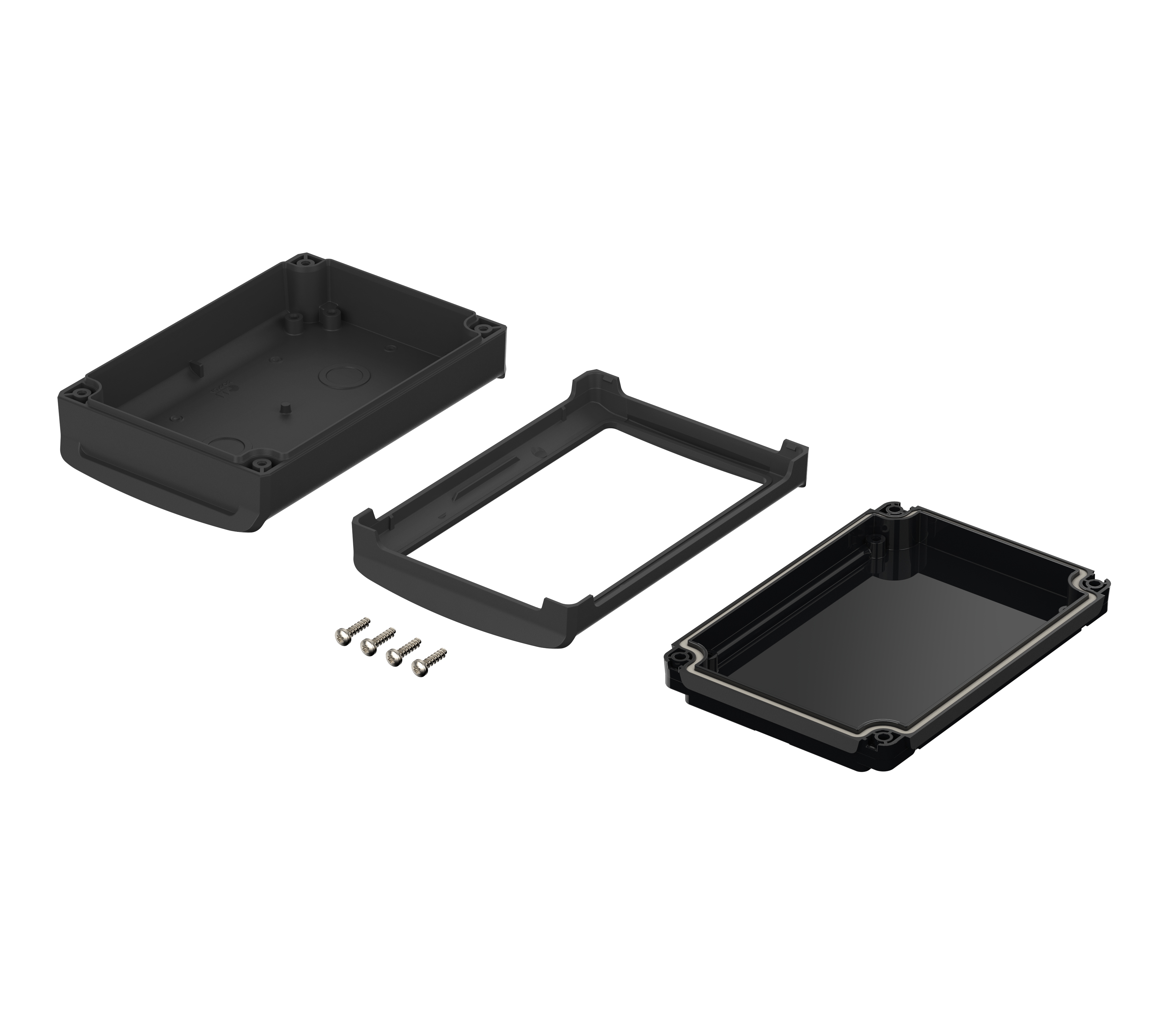 48312255hmt1 Bopla BoVersa Series Black Polycarbonate General Purpose Enclosure, IP68, IP66 88 mm, 134.9 mm, 42 mm