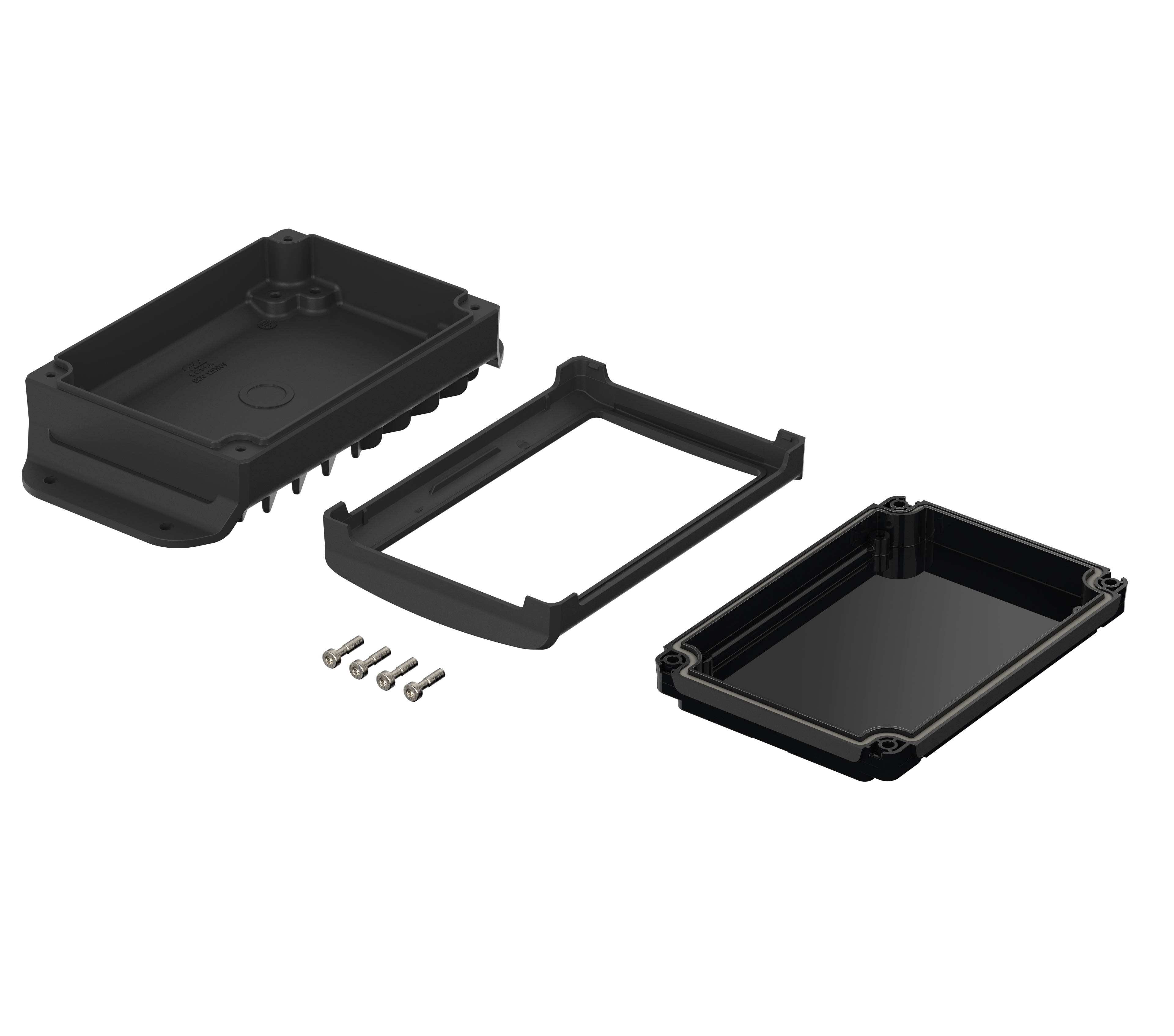 48312255hmt2 Bopla BoVersa Series Black Polycarbonate General Purpose Enclosure, IP68, IP66 88 mm, 162 mm, 45.5 mm