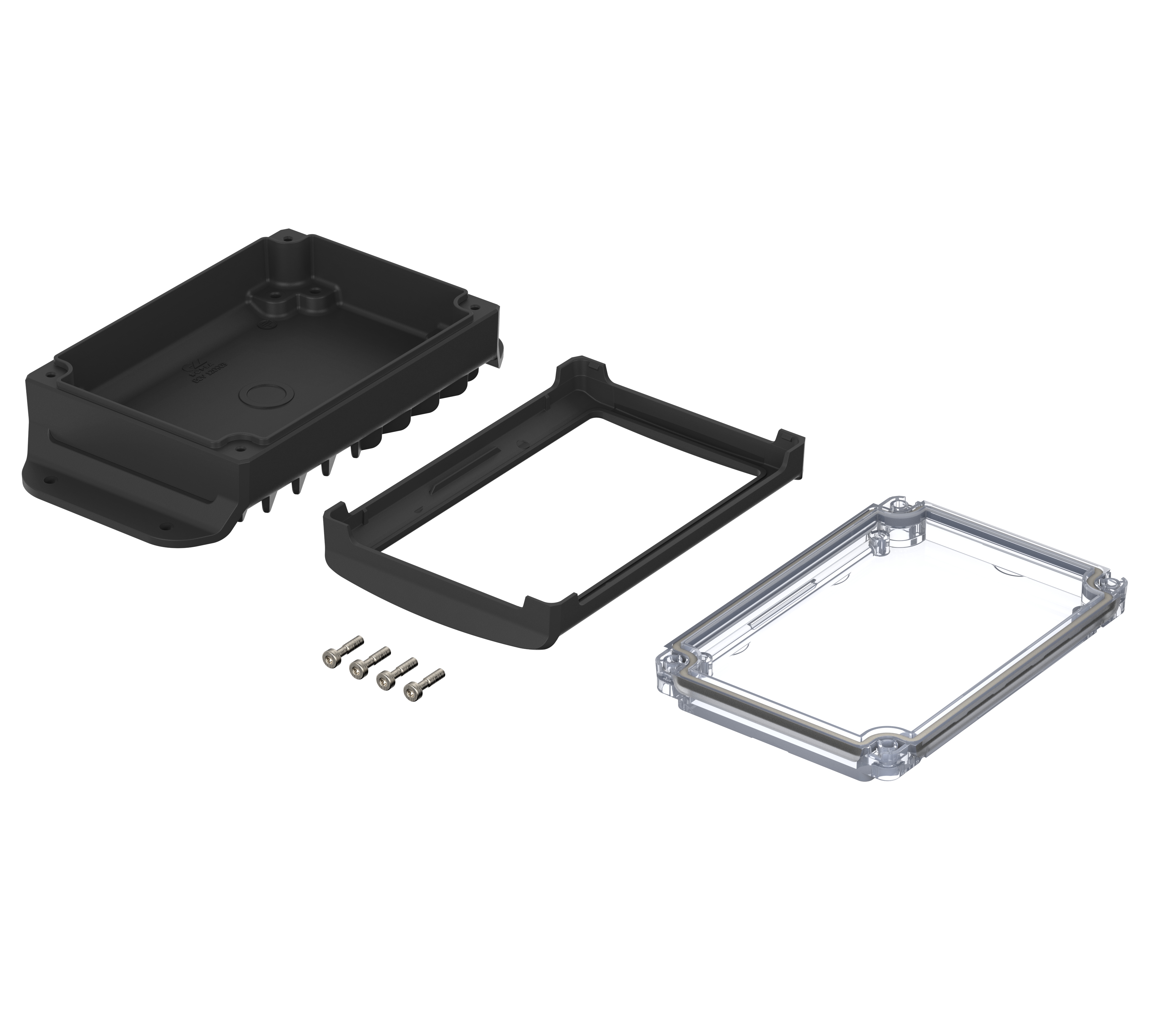 48322250hmt2 Bopla BoVersa Series Black, Transparent Polycarbonate General Purpose Enclosure, IP68, IP66 88 mm, 162 mm, 45.5 mm