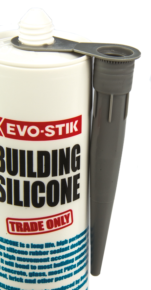 483224 Evo-Stik EVO-STIK BUILDING SILICONE SEALANT GREY Grey Sealant Paste 310 ml Cartridge