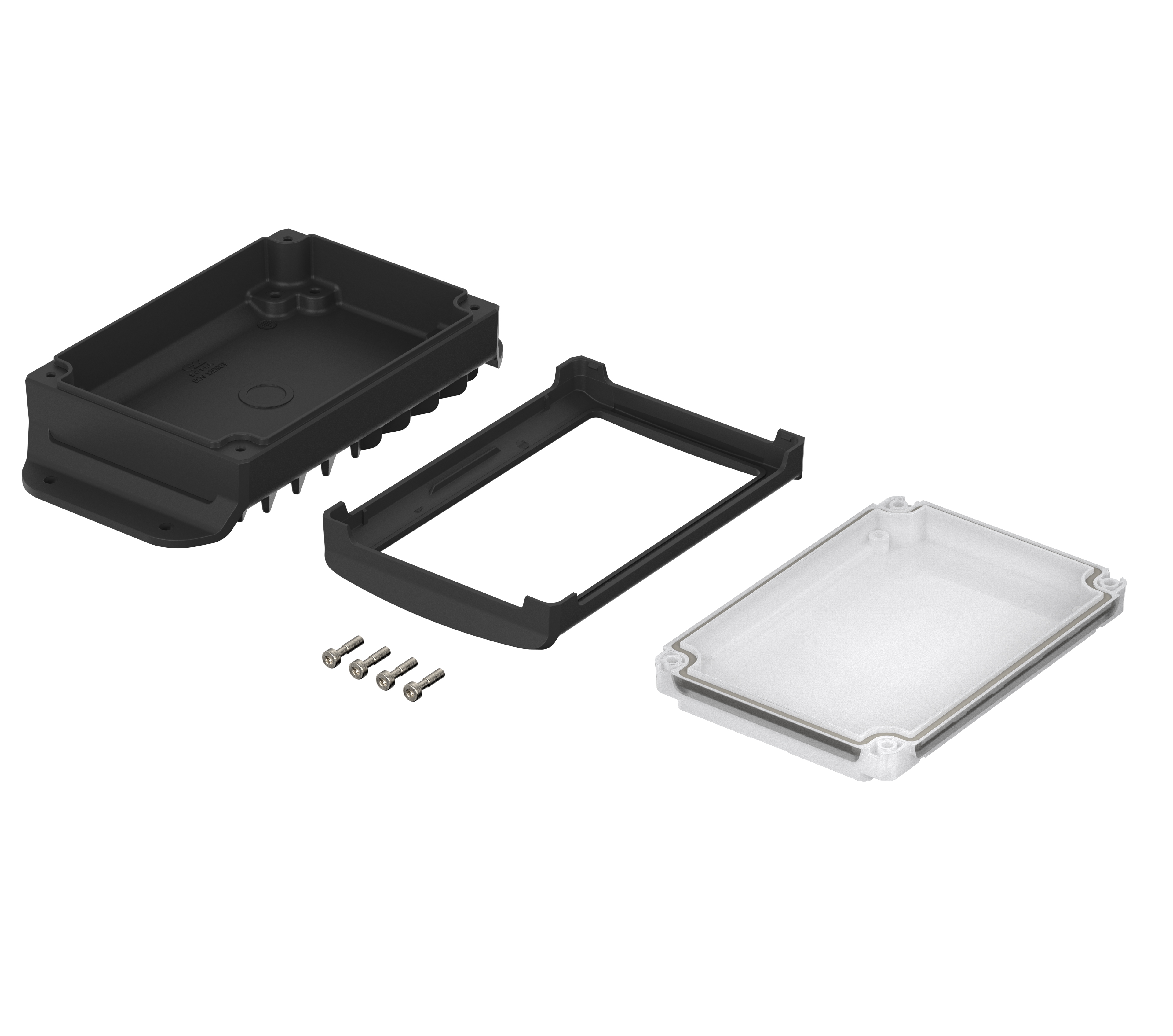 48332251hmt2 Bopla BoVersa Series Black, Transparent Polycarbonate General Purpose Enclosure, IP66, IP68 88 mm, 162 mm, 45.5 mm