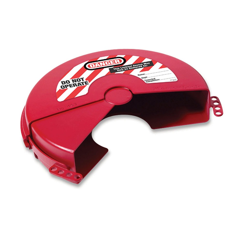 Master Lock Red 1-Lock Lockout Zenex Thermoplastic Gate Valve Lockout