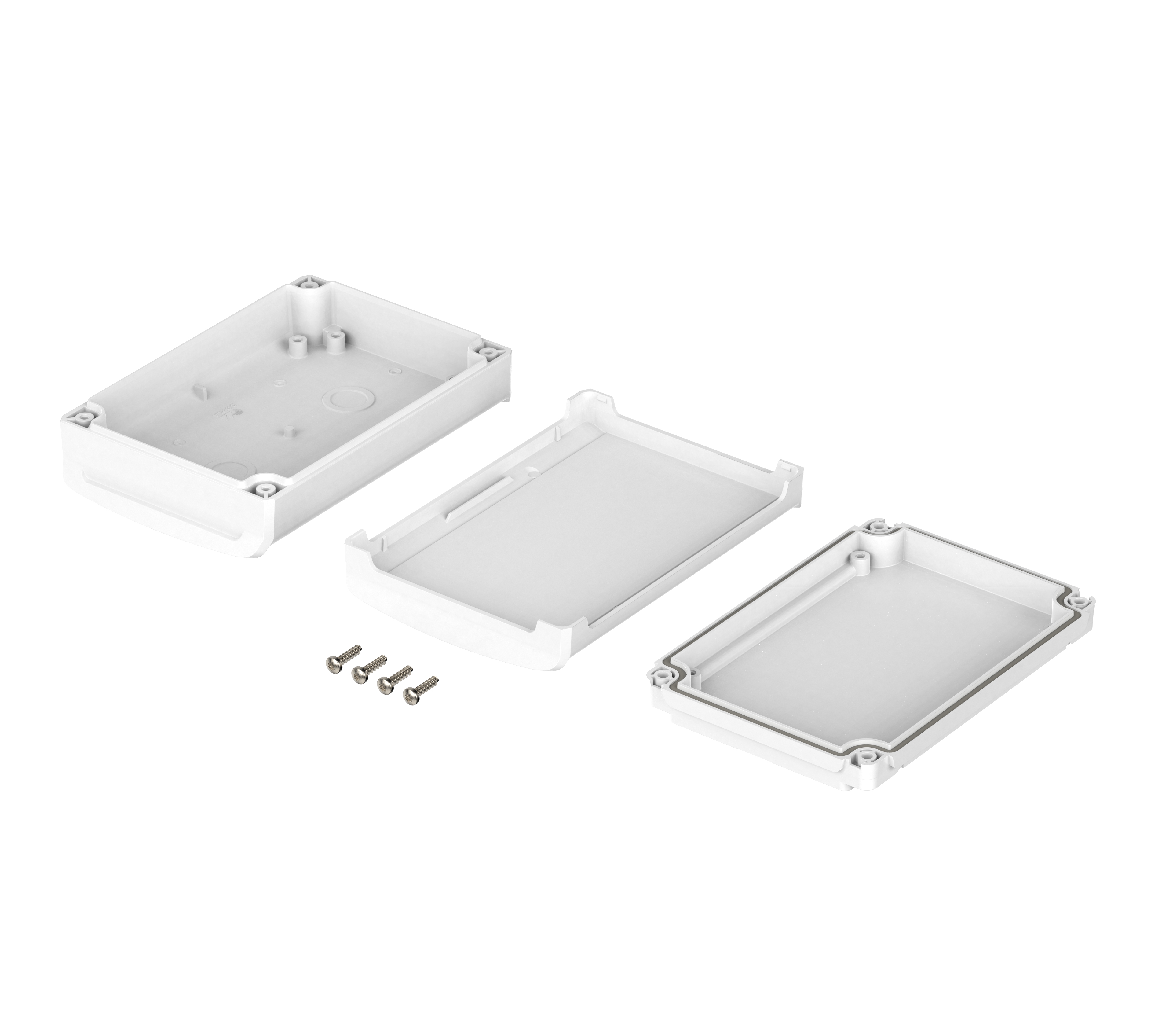 48412233hmt1 Bopla BoVersa Series White Polycarbonate General Purpose Enclosure, IP68, IP66 88 mm, 134.9 mm, 42 mm