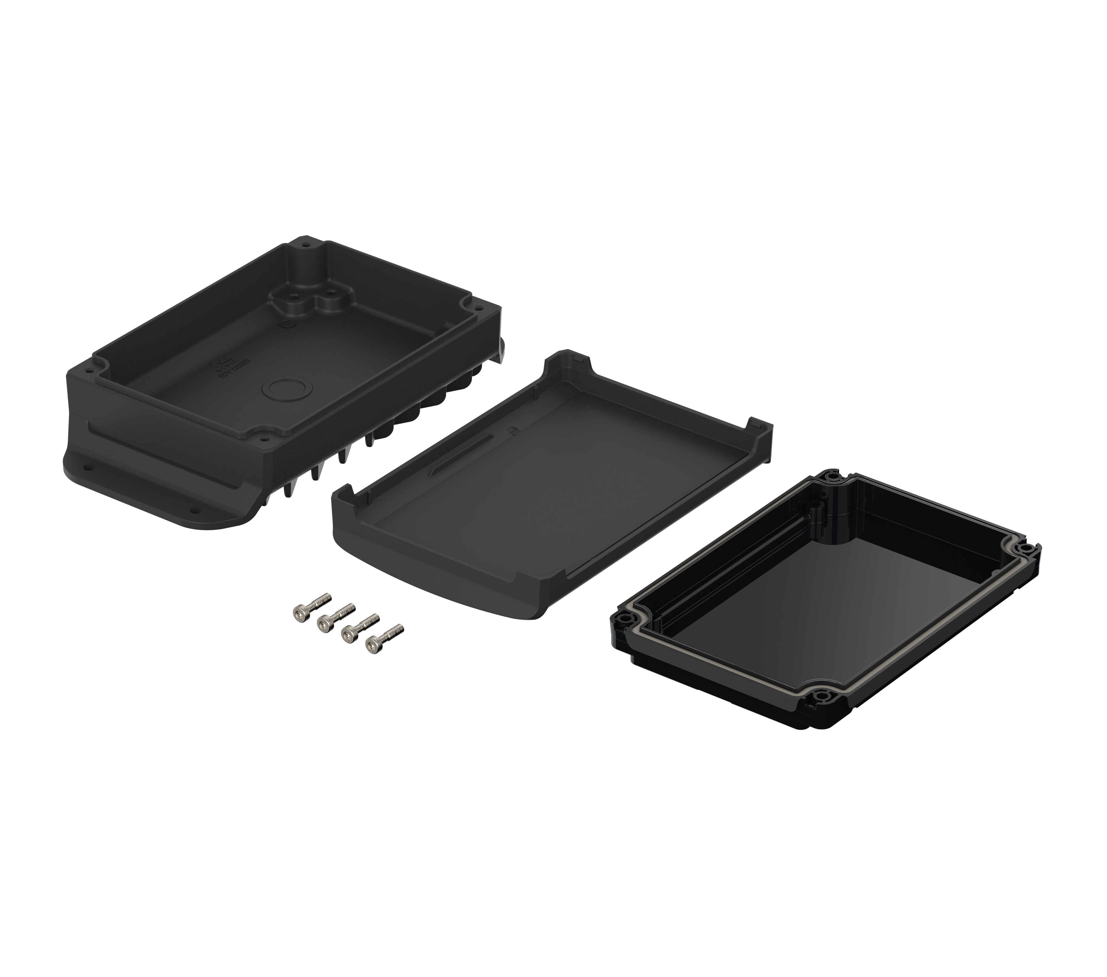 48412255hmt2 Bopla BoVersa Series Black Polycarbonate General Purpose Enclosure, IP66, IP68 88 mm, 162 mm, 45.5 mm