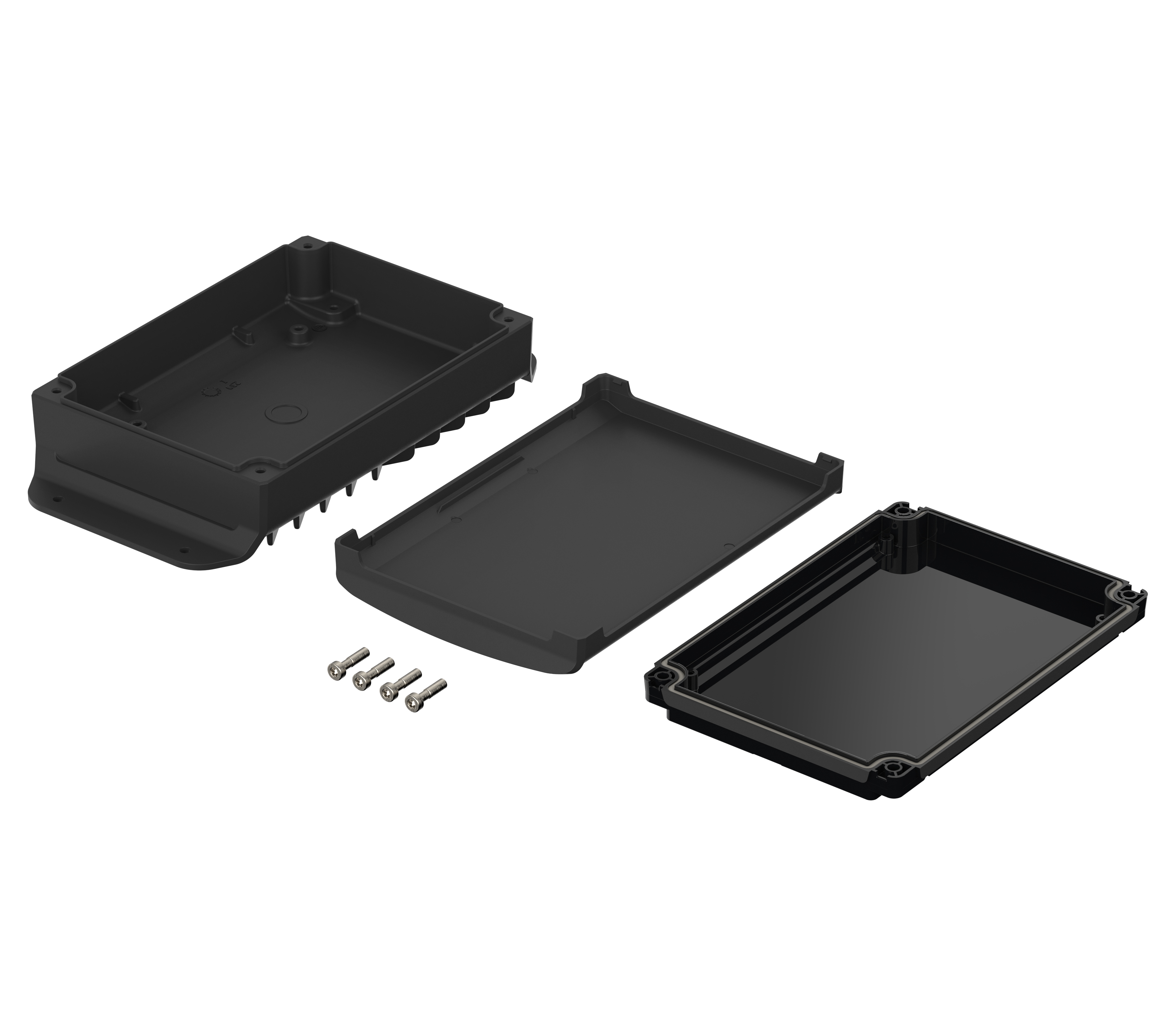 48414355hmt2 Bopla BoVersa Series Black Polycarbonate General Purpose Enclosure, IP68, IP66 120 mm, 216 mm, 55.5 mm