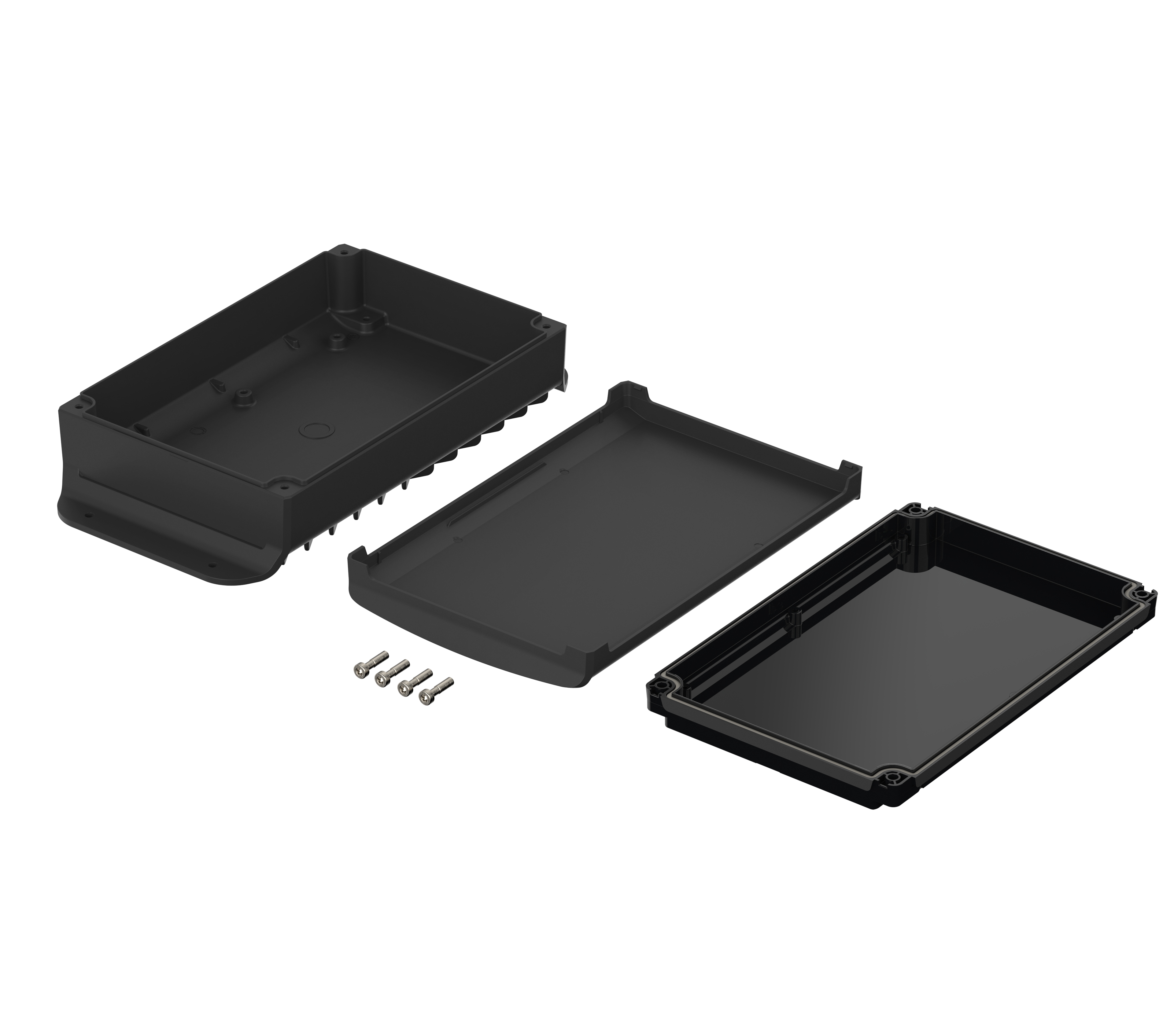 48416455hmt2 Bopla BoVersa Series Black Polycarbonate General Purpose Enclosure, IP66, IP68 140 mm, 258 mm, 66.5 mm
