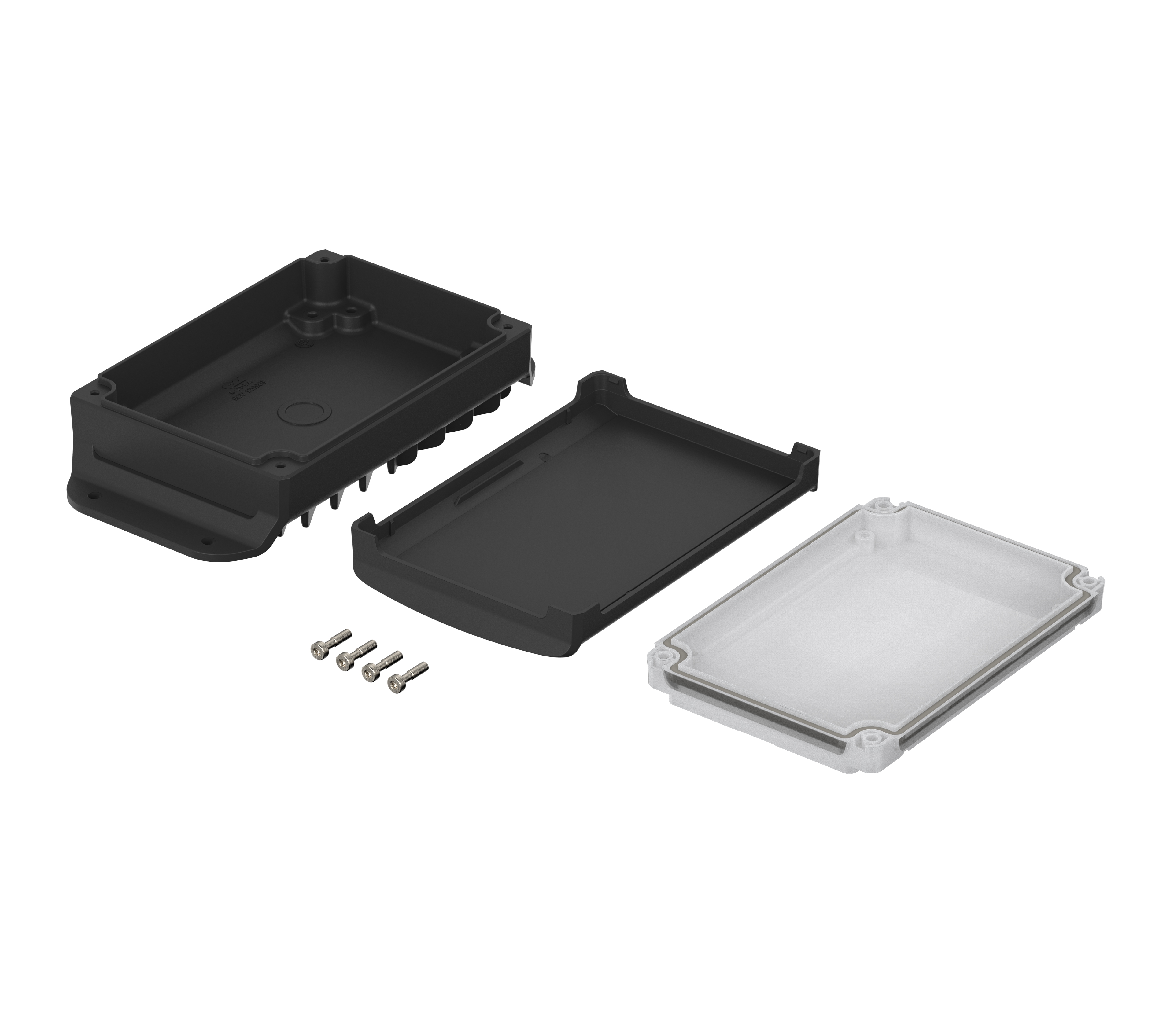 48432251hmt2 Bopla BoVersa Series Black, Transparent Polycarbonate General Purpose Enclosure, IP68, IP66 88 mm, 162 mm, 45.5 mm