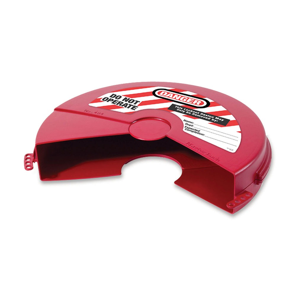 Master Lock Red 1-Lock Lockout Zenex Thermoplastic Gate Valve Lockout