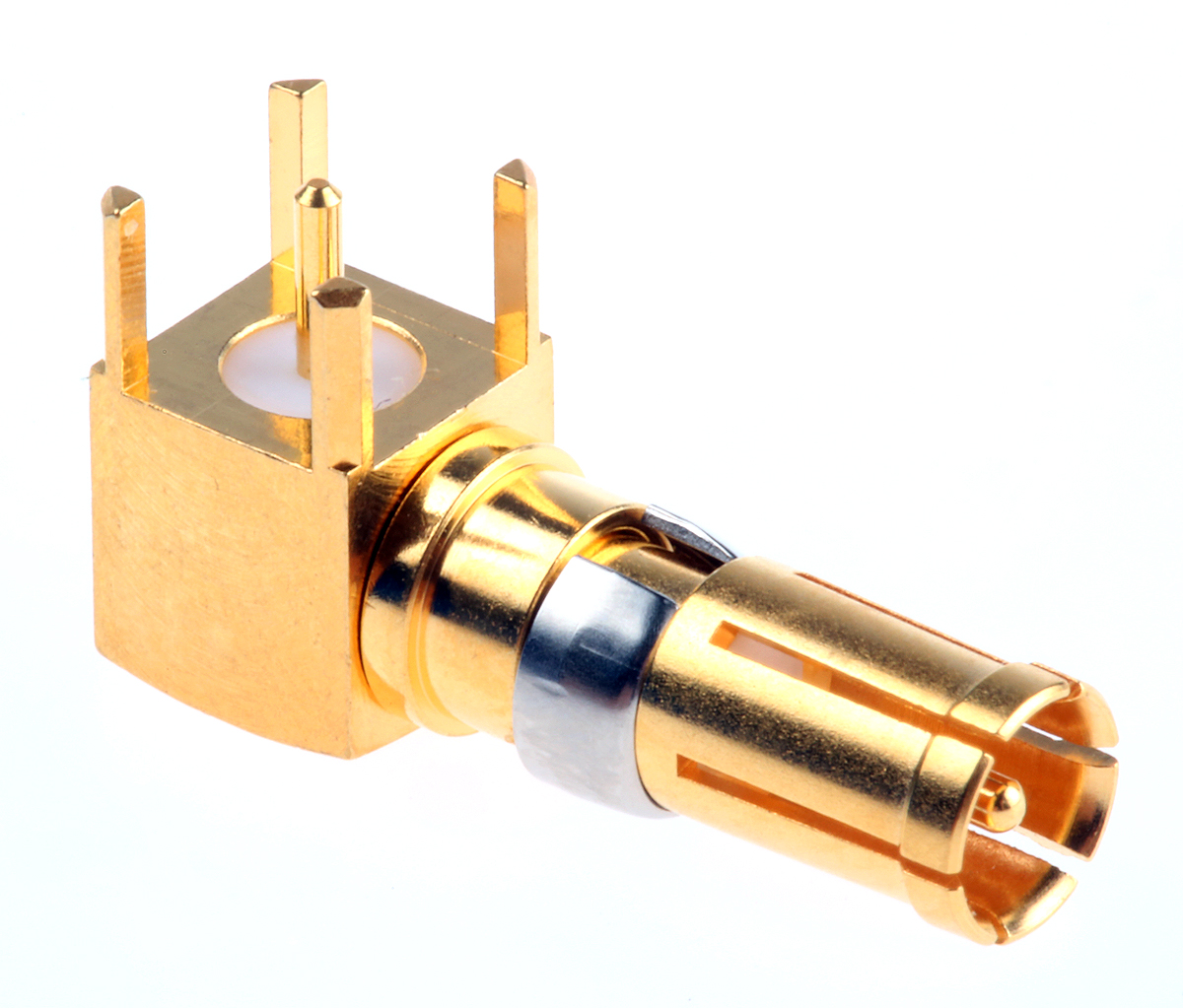 RS PRO, FM Series, Female Solder D-Sub Connector Coaxial Contact, Gold over Nickel