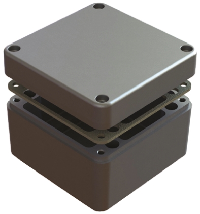 Deltron 486 Series Grey Aluminium Enclosure, IP68 80 mm, 120 mm, 120 mm