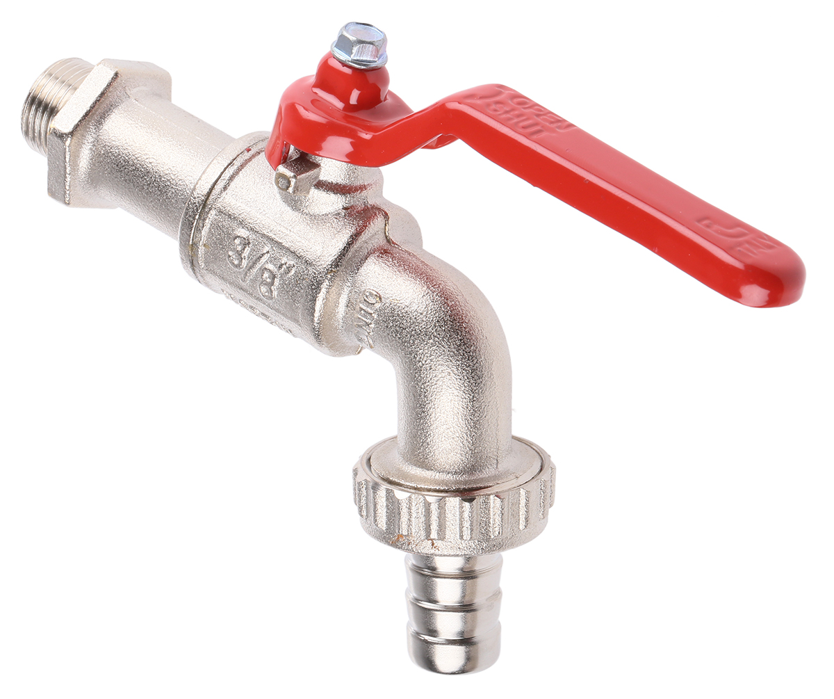 486-154 RS PRO Chrome Brass Lever Bib Tap BSP