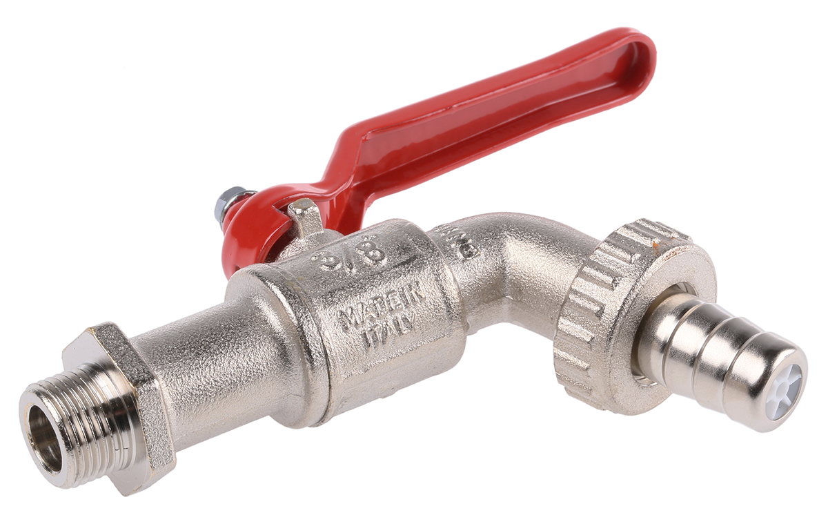 486-154 RS PRO Chrome Brass Lever Bib Tap BSP