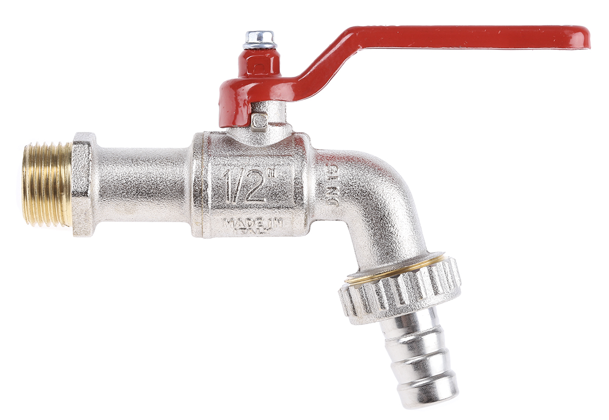 486-192 RS PRO Chrome Brass Lever Bib Tap BSP