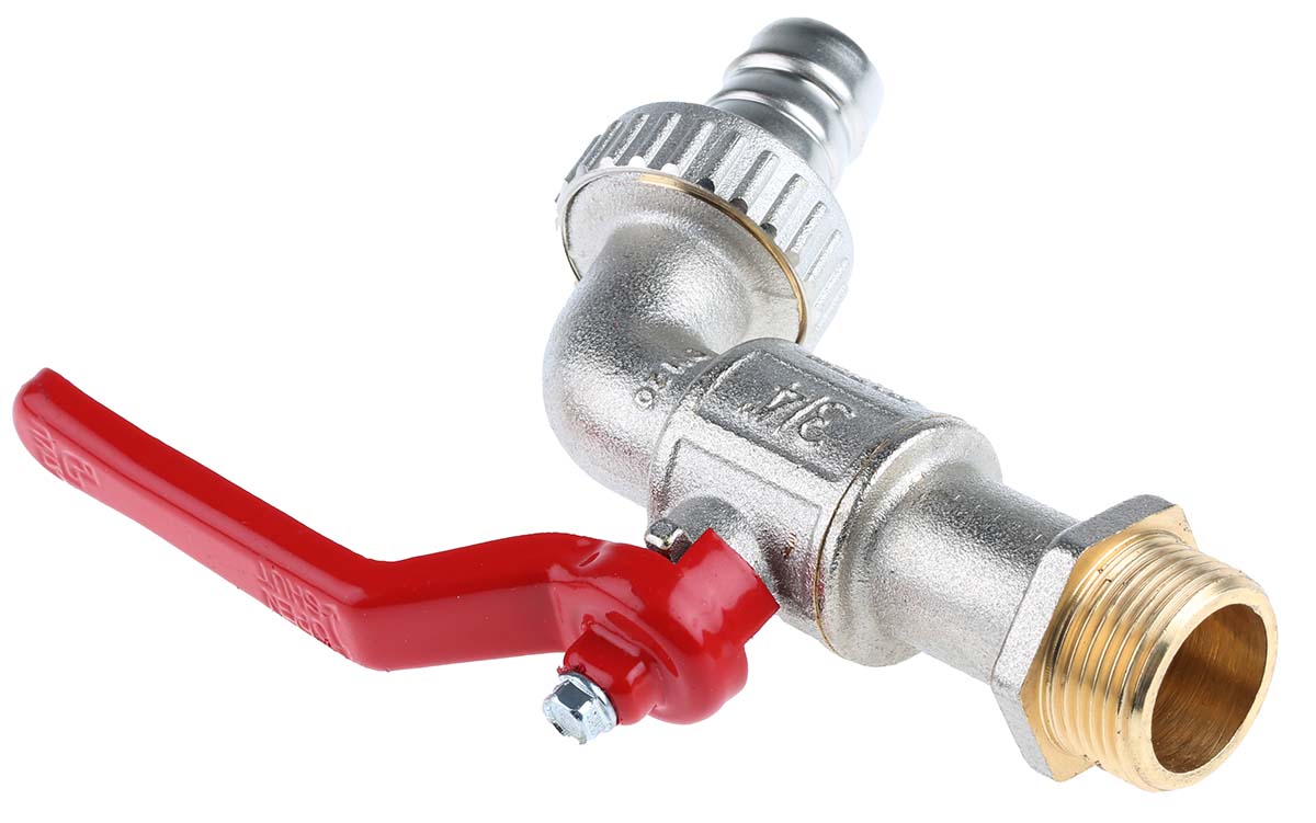 486-198 RS PRO Chrome Brass Lever Bib Tap BSP