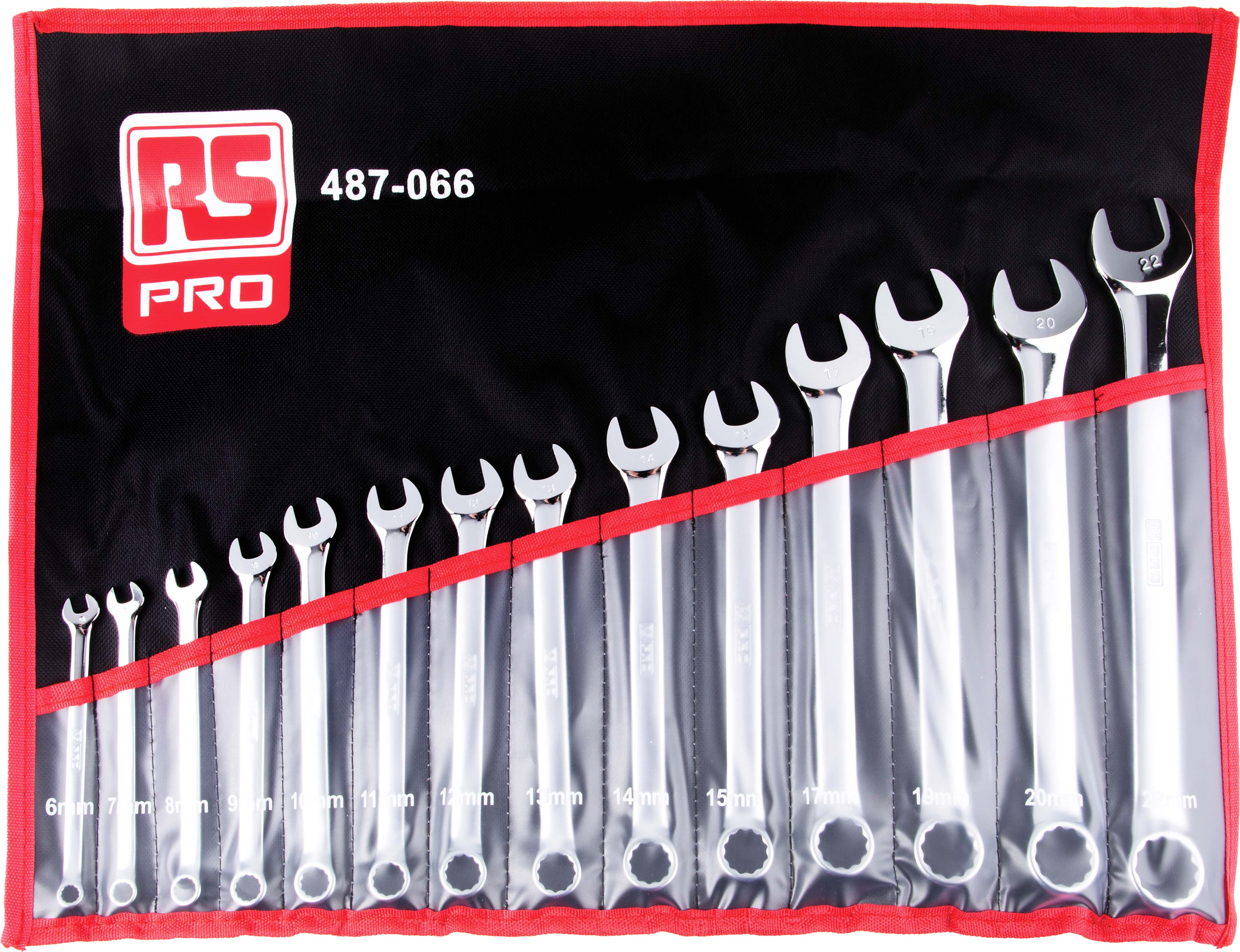 RS PRO 14-Piece Spanner Set, 6 To 22 mm, Chrome Vanadium Steel
