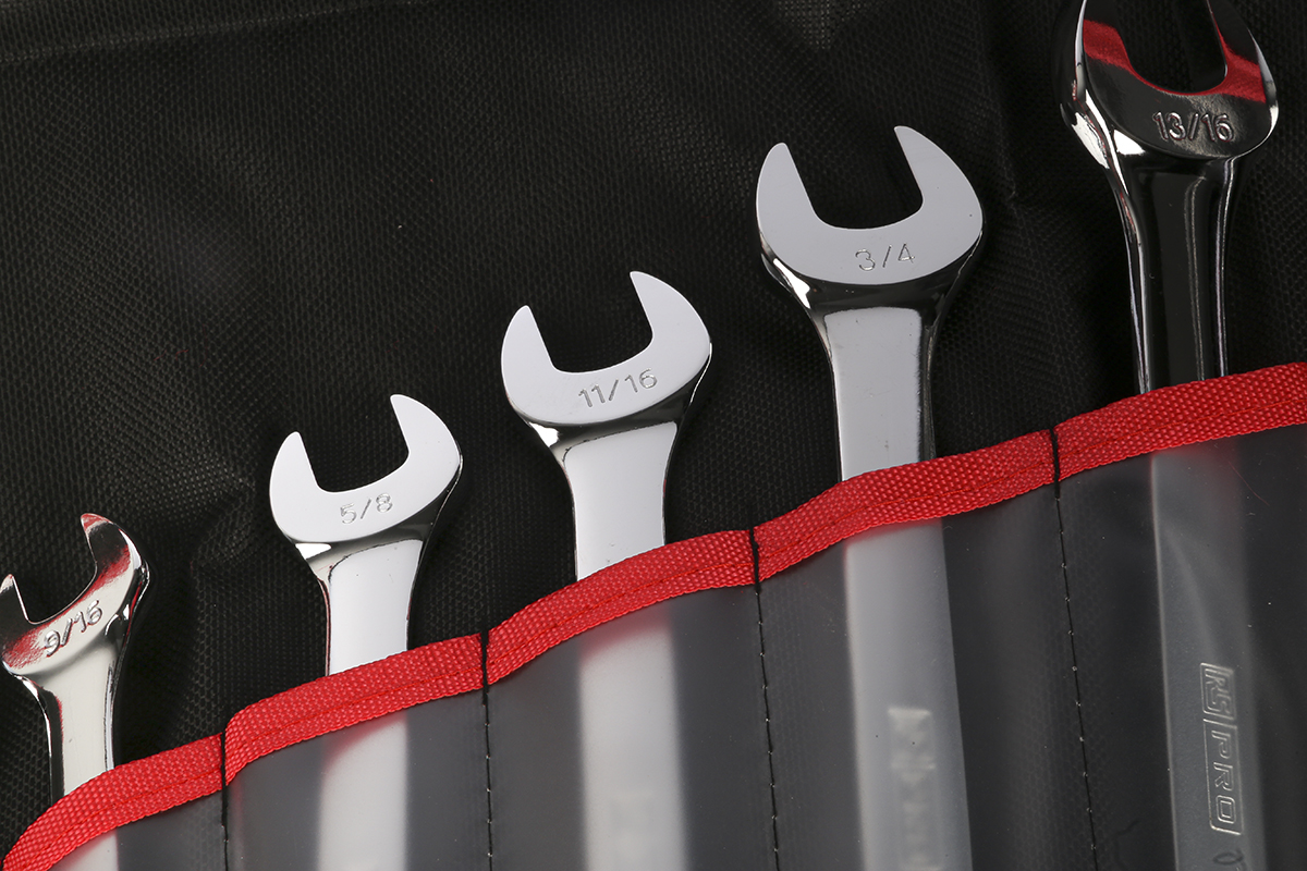 487-072 RS PRO 11-Piece Spanner Set, 5/8 in, 11/16 in, 9/16 in, 13/16 in, 1/4 in, 7/16 in, 5/16 in, 3/8 in, 3/4 in, 7/8 in, 1/2