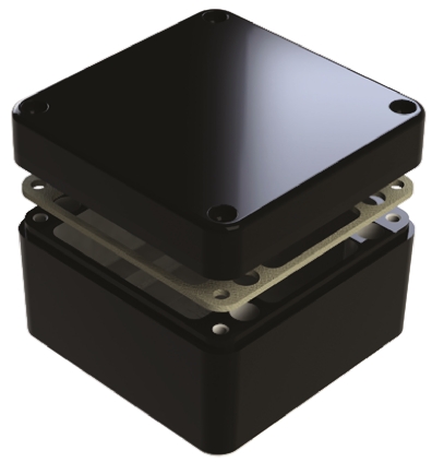 Deltron 487 Series Black Aluminium Enclosure, IP68 80 mm, 120 mm, 120 mm