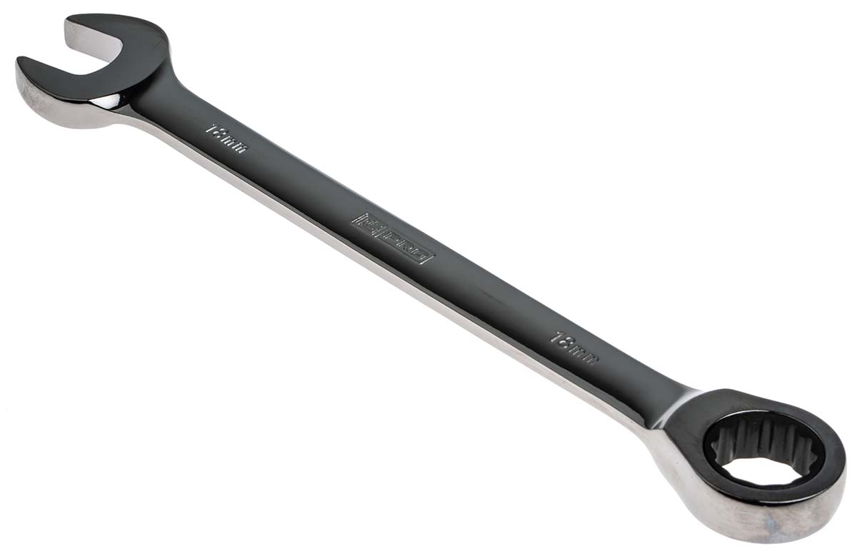 487-191 RS PRO 12-Piece Ratchet Spanner Set, 8 To 19 mm, Chrome Vanadium Steel