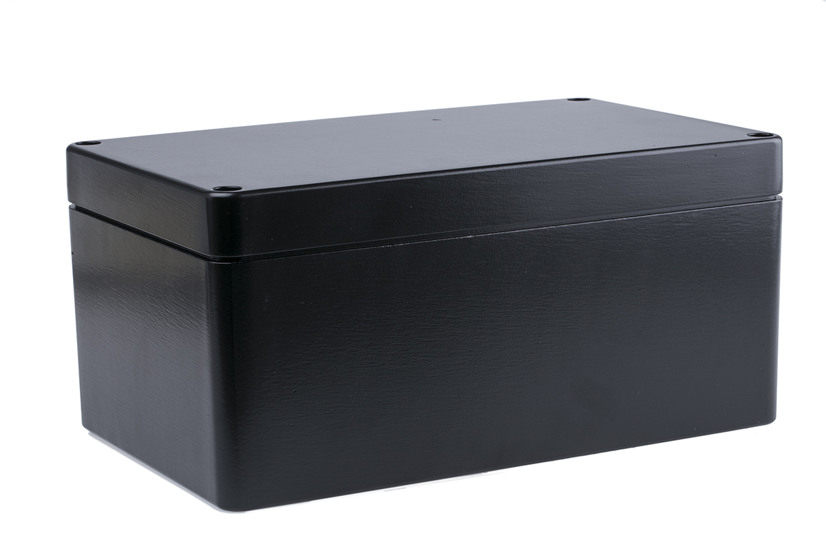 Deltron 486 Series Black Aluminium Enclosure, IP68 120 mm, 260 mm, 160 mm