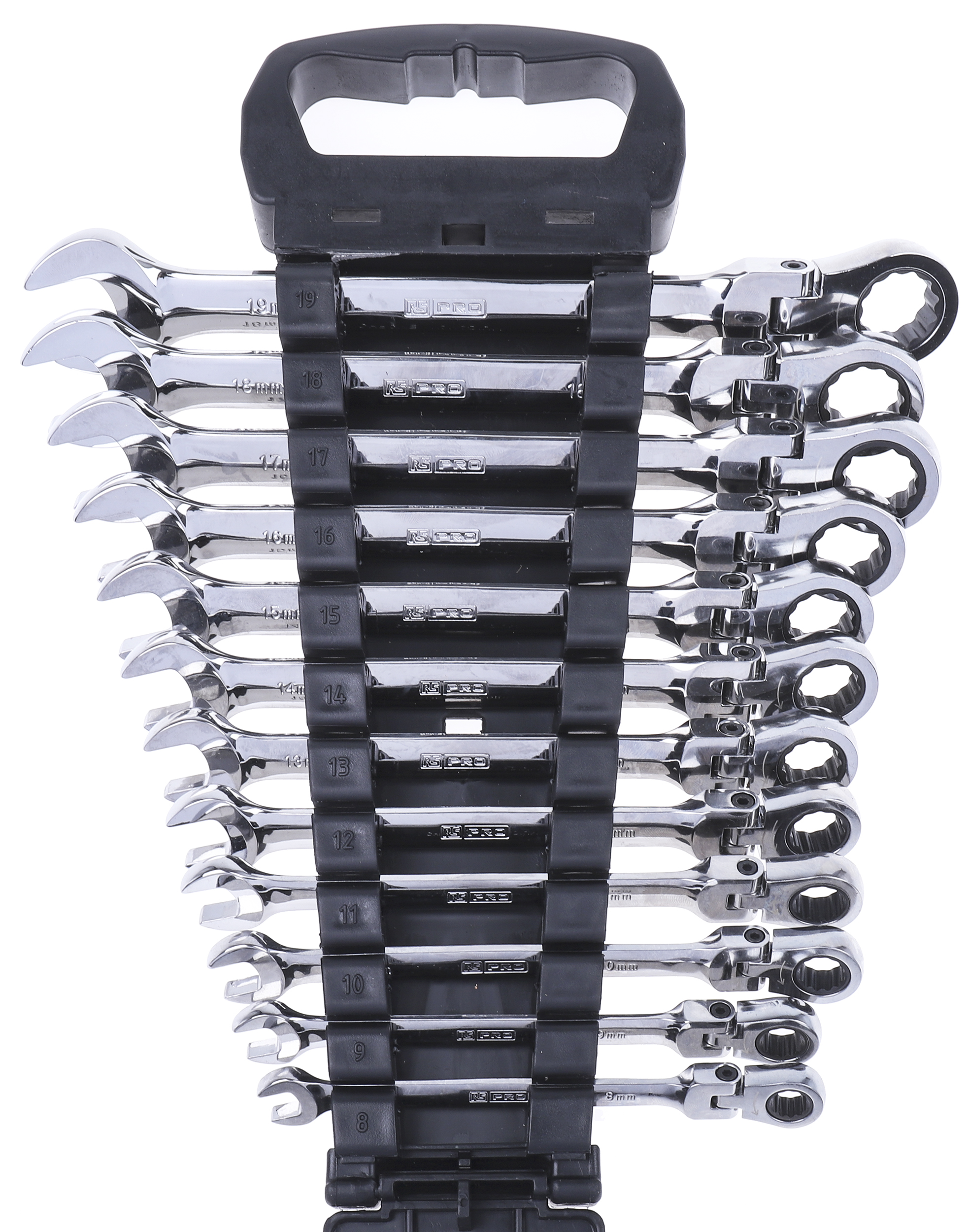 487-268 RS PRO 12-Piece Spanner Set, 8 To 19 mm, Chrome Vanadium Steel