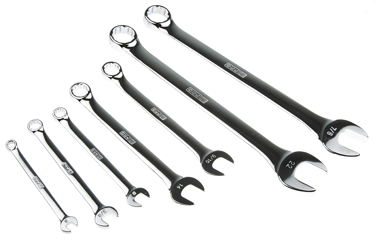 RS PRO 23-Piece Spanner Set, 5/16 To 13/16 in, Chrome Vanadium Steel