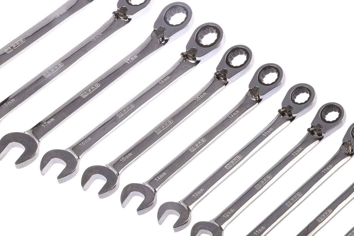 487-280 RS PRO 12-Piece Spanner Set, 8 To 19 mm, Chrome Vanadium Steel