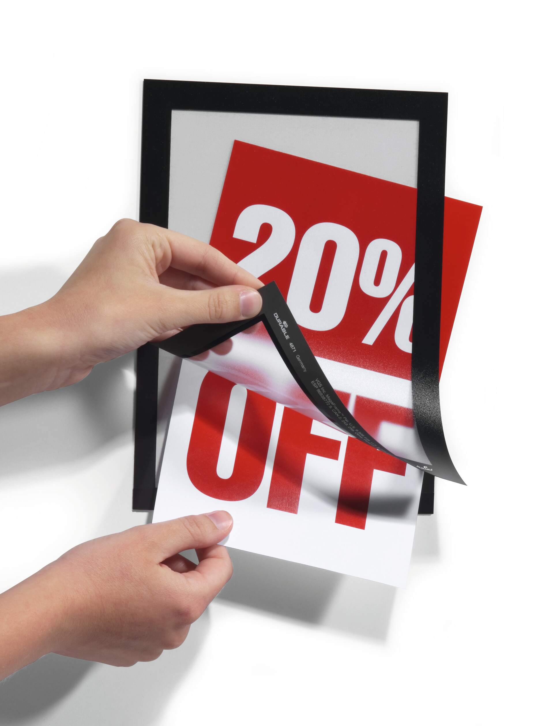 4871-01 Durable Black A5 Document Display, 176 mm Height, 236mm Width