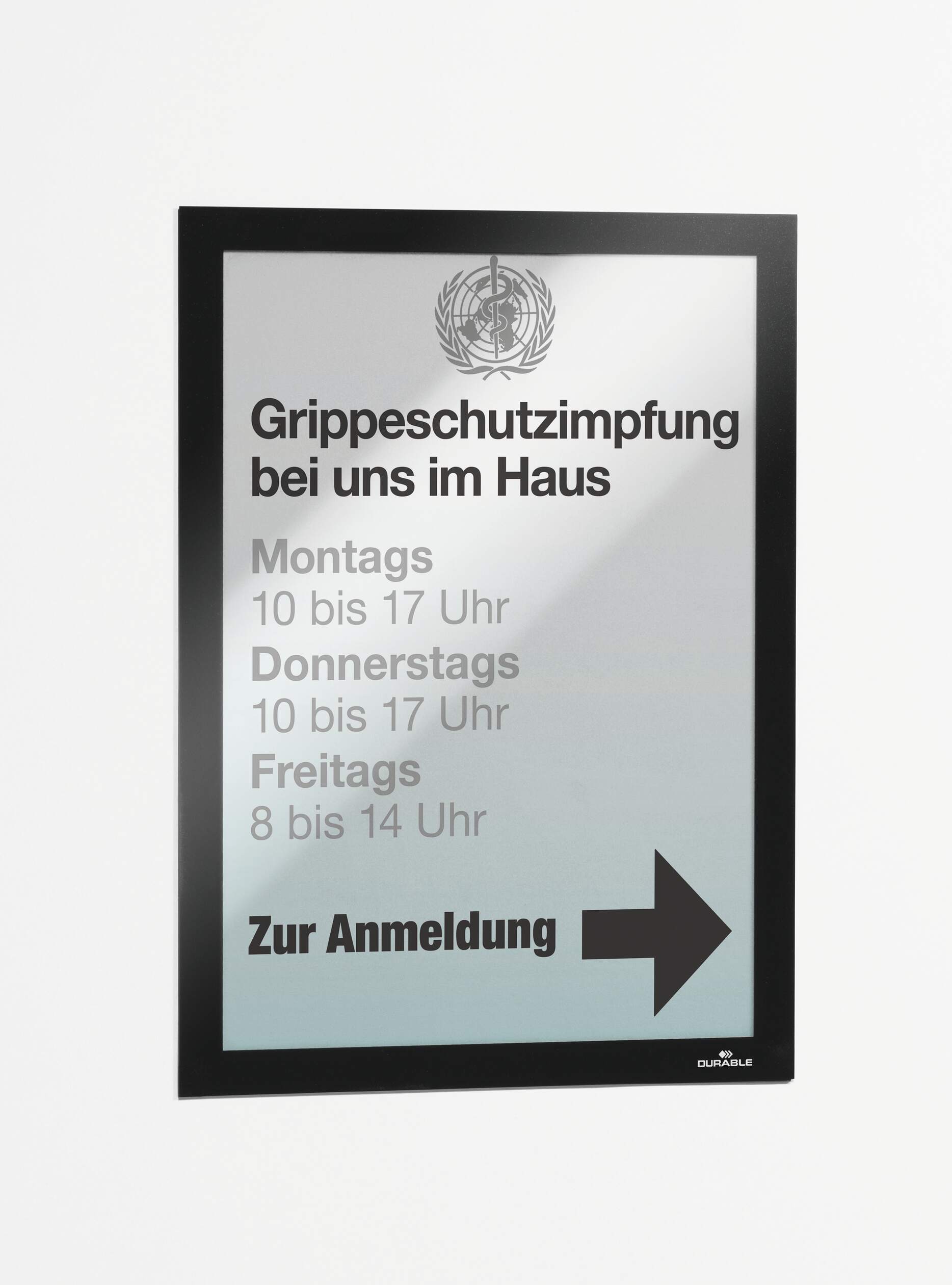 4872-01 Durable Black A4 Document Display, 323 mm Height, 236mm Width