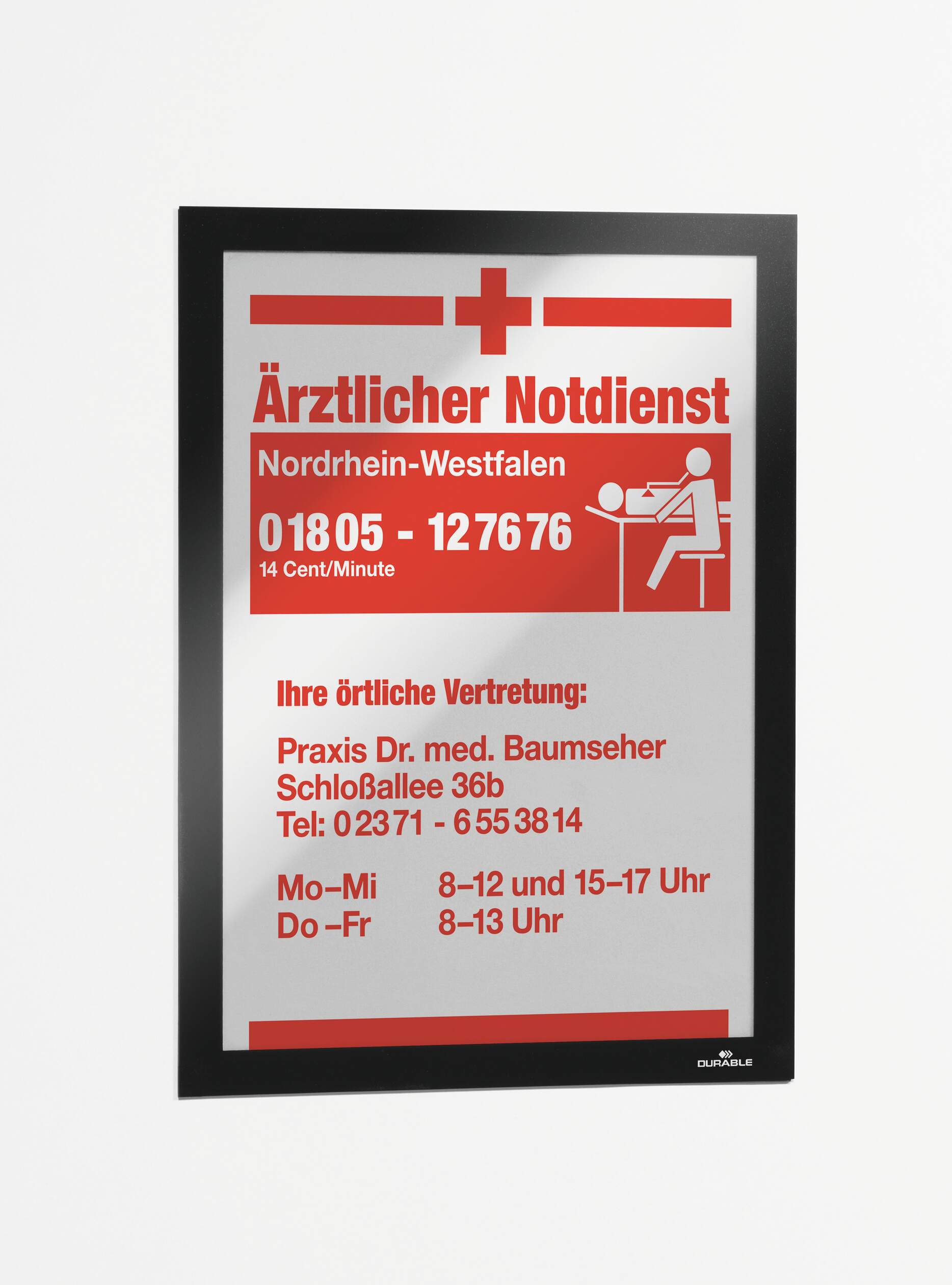 4872-01 Durable Black A4 Document Display, 323 mm Height, 236mm Width
