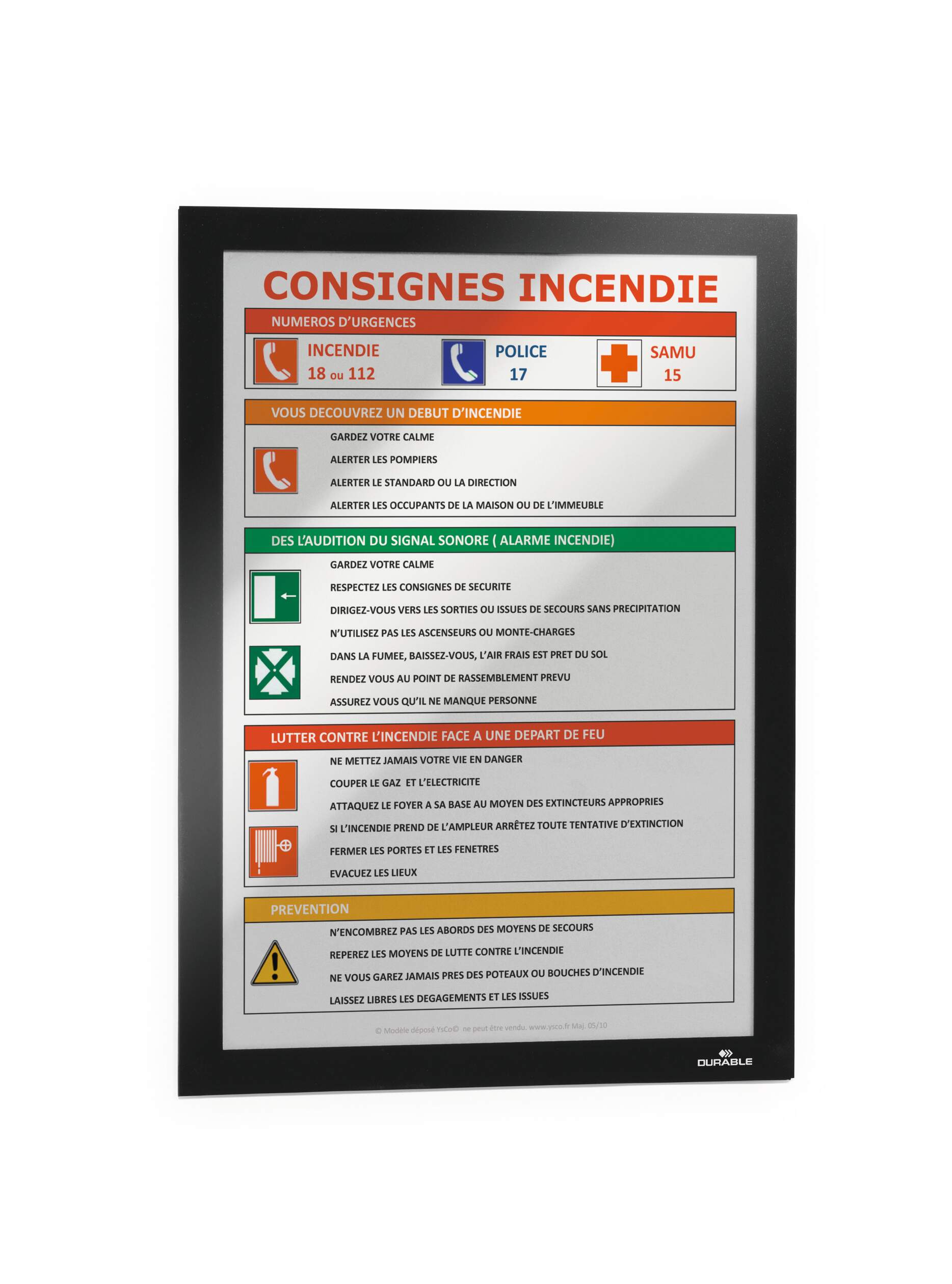 4872-01 Durable Black A4 Document Display, 323 mm Height, 236mm Width