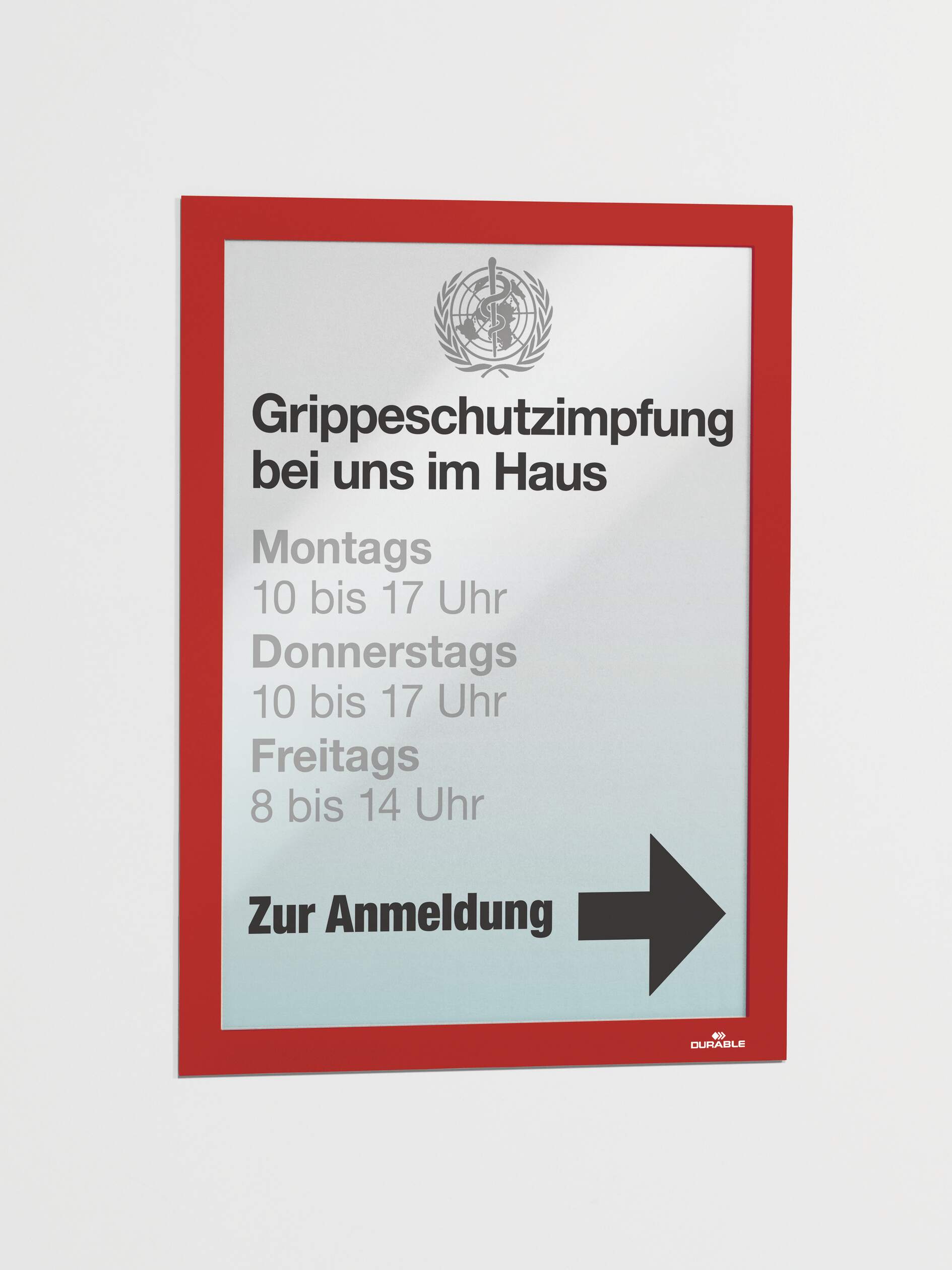 4872-03 Durable Red A4 Document Display, 323 mm Height, 236mm Width
