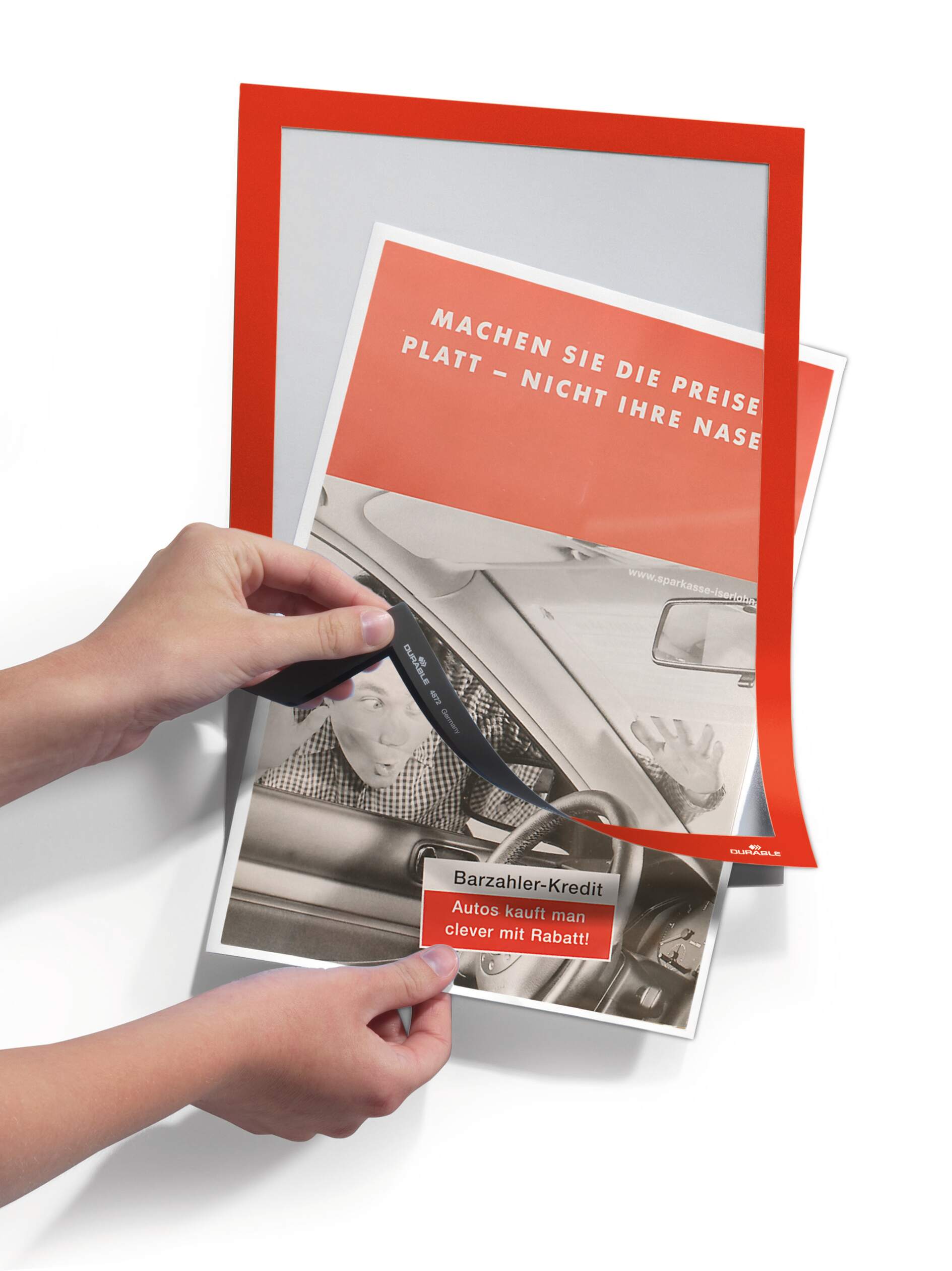 4872-03 Durable Red A4 Document Display, 323 mm Height, 236mm Width