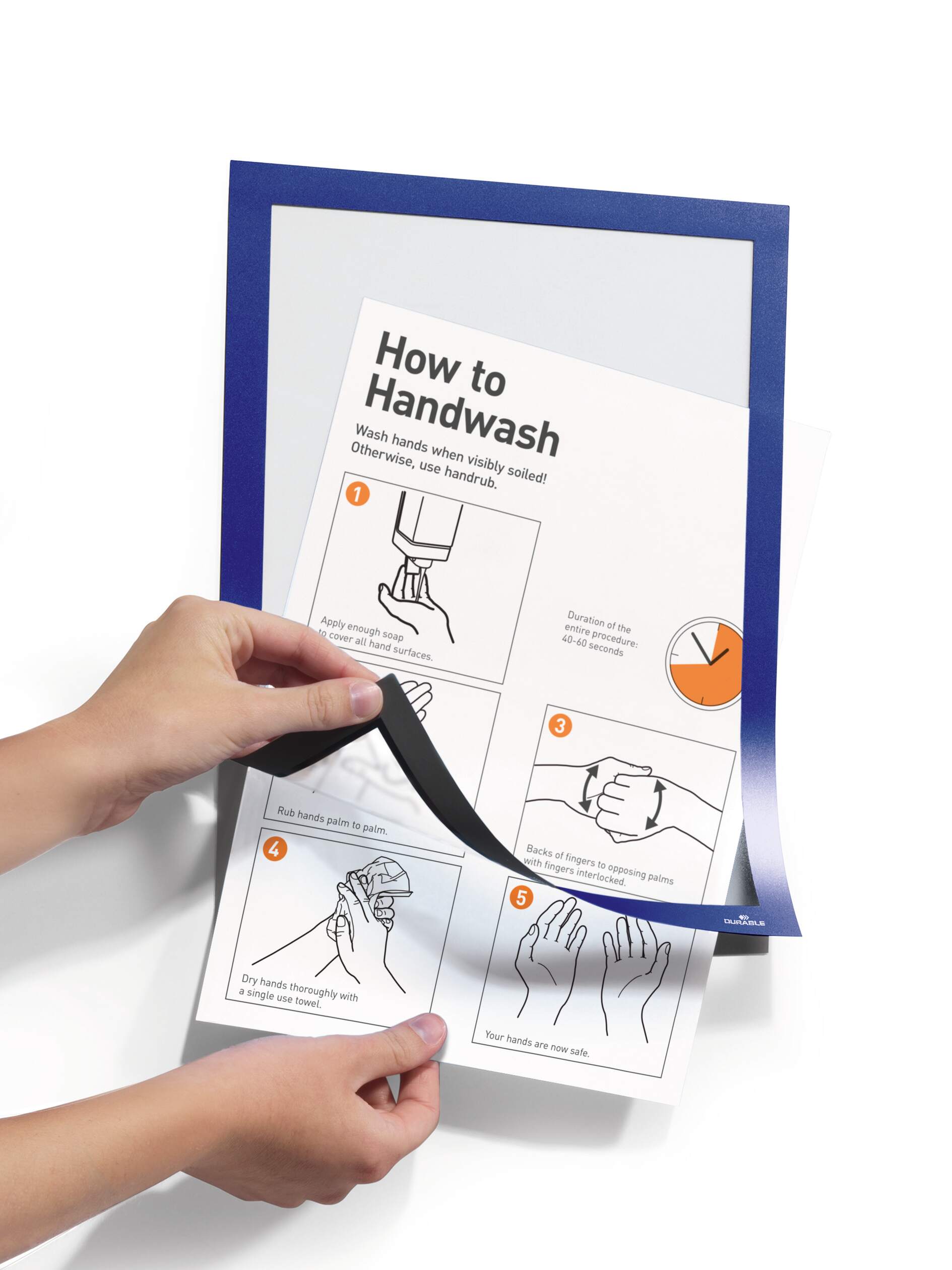 4872-07 Durable Blue A4 Document Display, 323 mm Height, 236mm Width