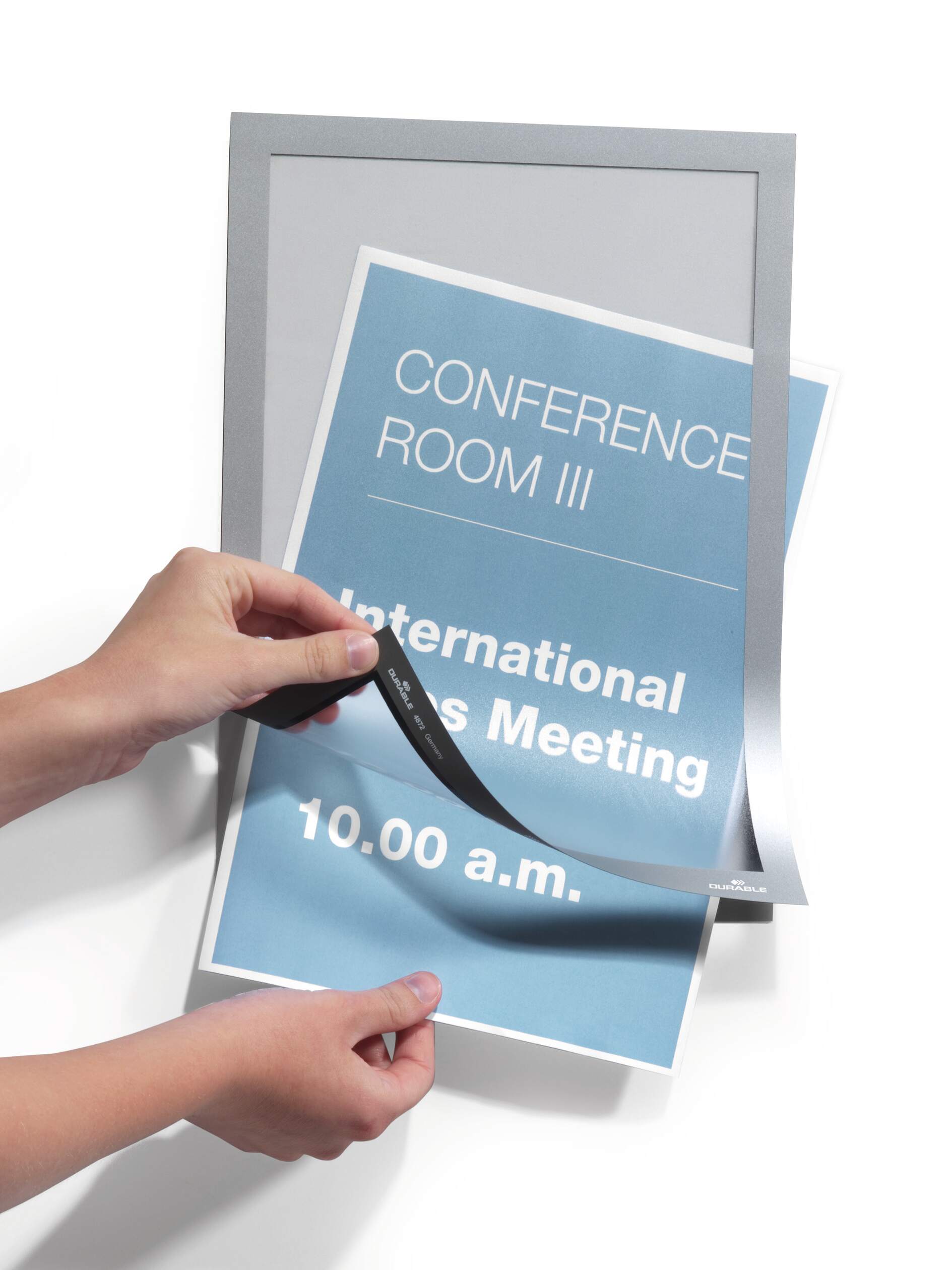 4872-23 Durable Silver A4 Document Display, 323 mm Height, 236mm Width