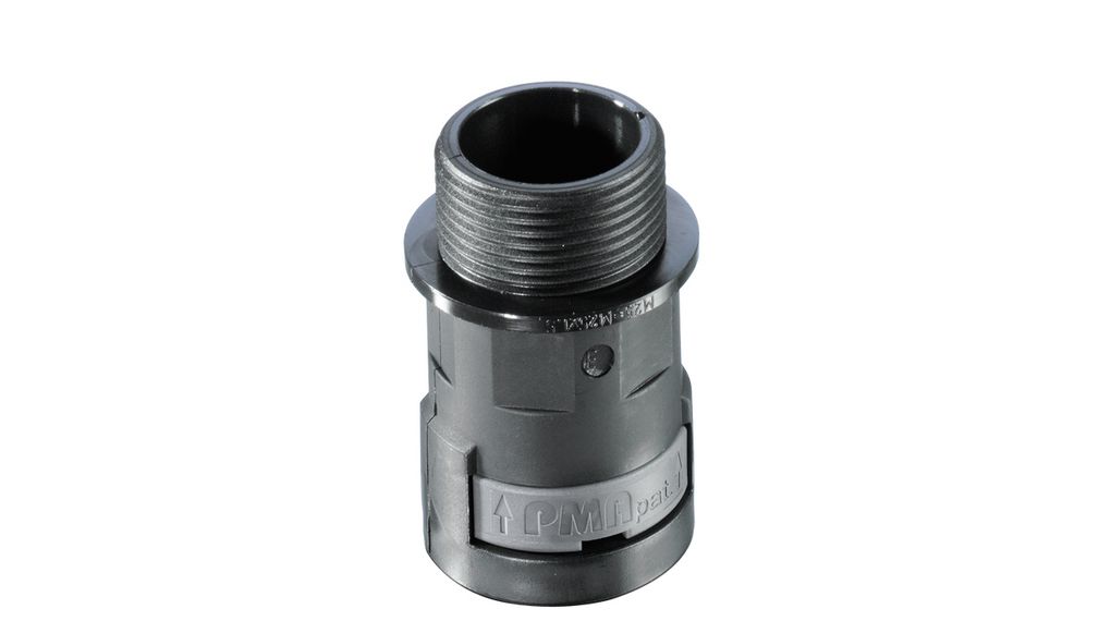 Plustek Connector, Conduit Fitting, PG21, Black