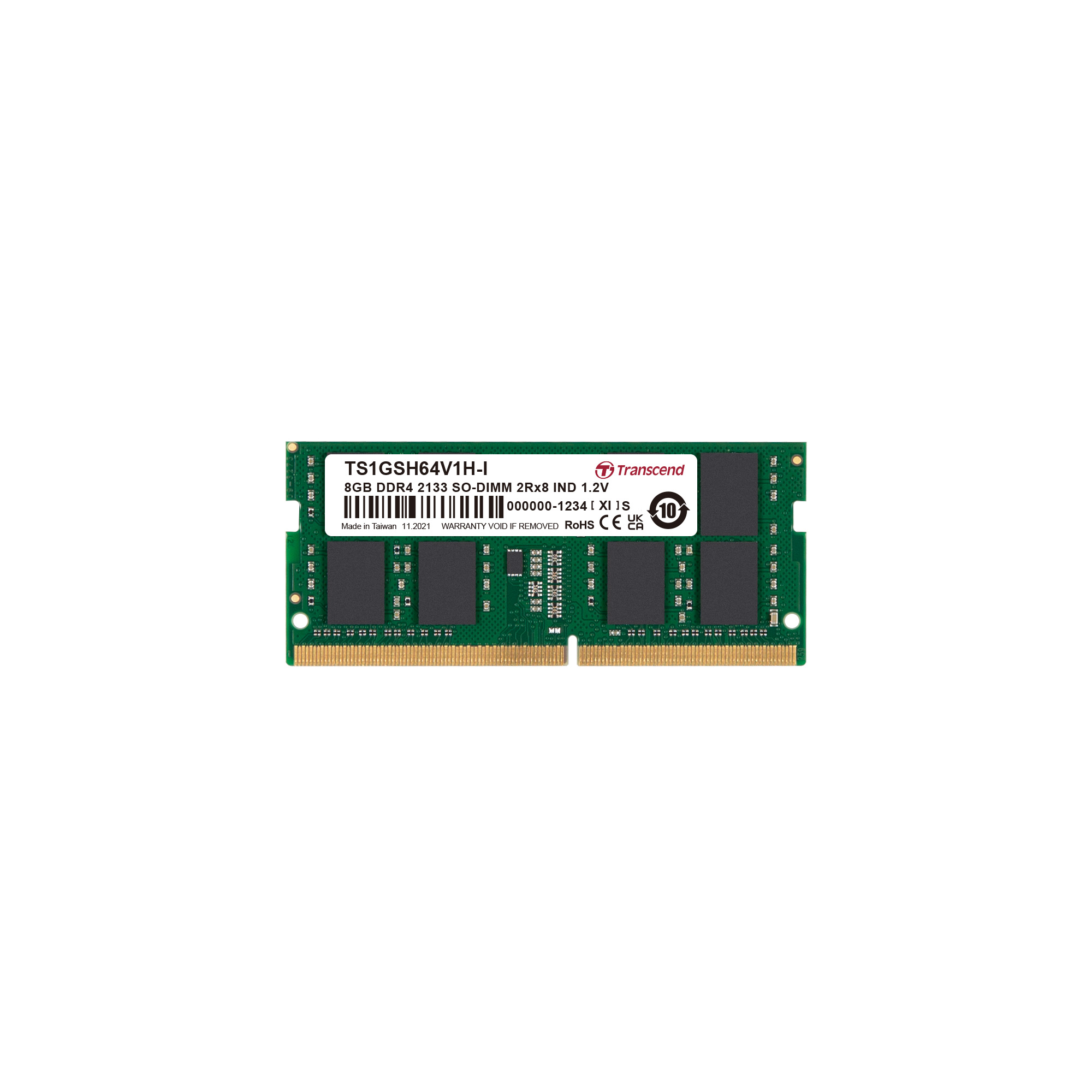 Transcend 8 GB DDR4 RAM, 2133Mbit/s, SODIMM, 1.2V