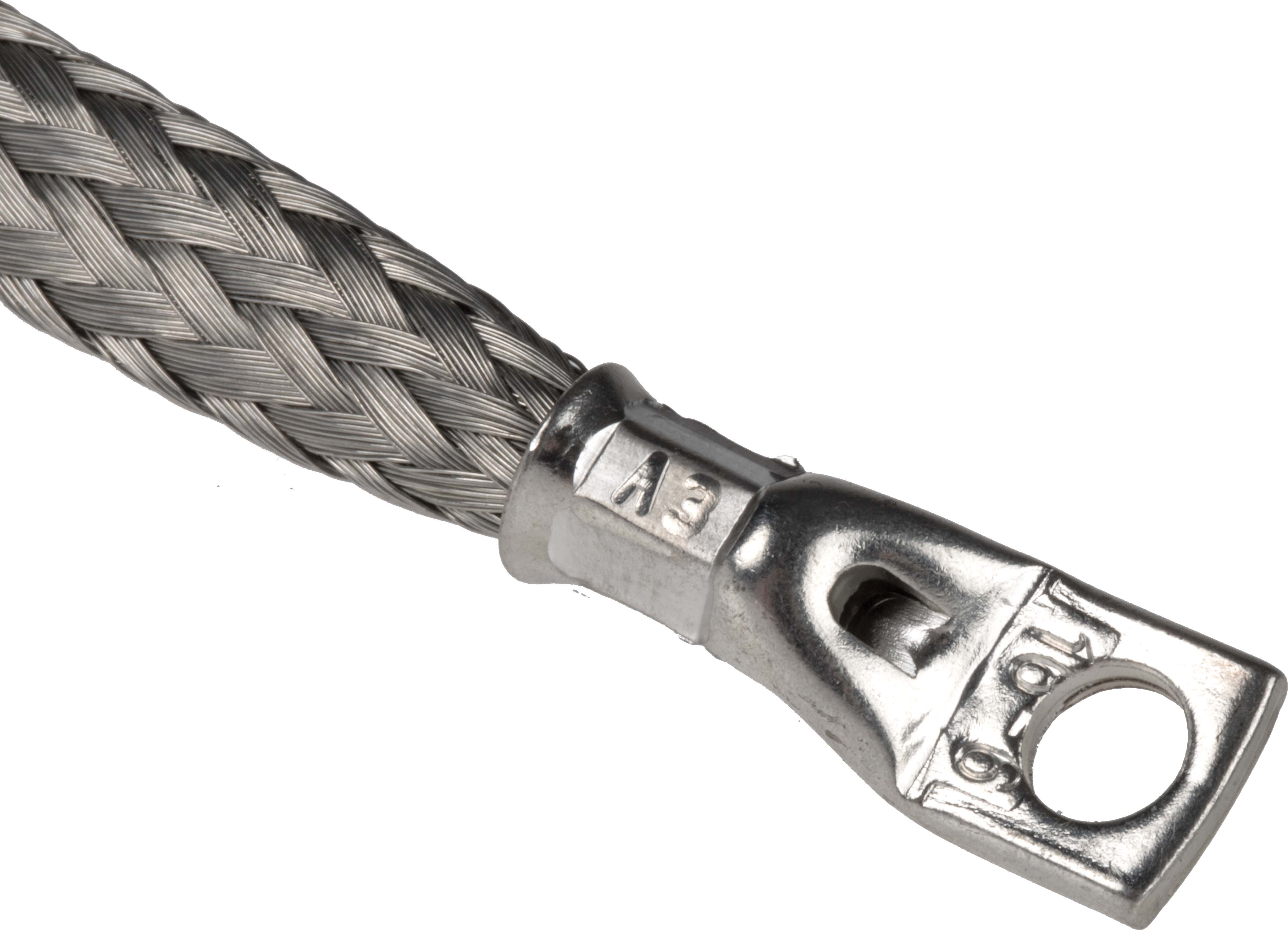 489-163 RS PRO Braided Wire, 15.08 mm² CSA M6 Stud Size, 24 x 20 x 0.2 mm 0.25 m, Tin Copper Wire BS EN 13602:2002, BS4109
