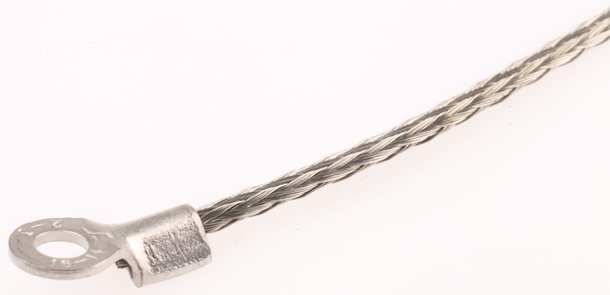489-181 RS PRO Braided Wire, 1.13 mm² CSA M3.5 Stud Size, 16 x 4 x 0.15 mm 0.2 m, Tin Copper Wire BS4109, BS EN 13602:2002