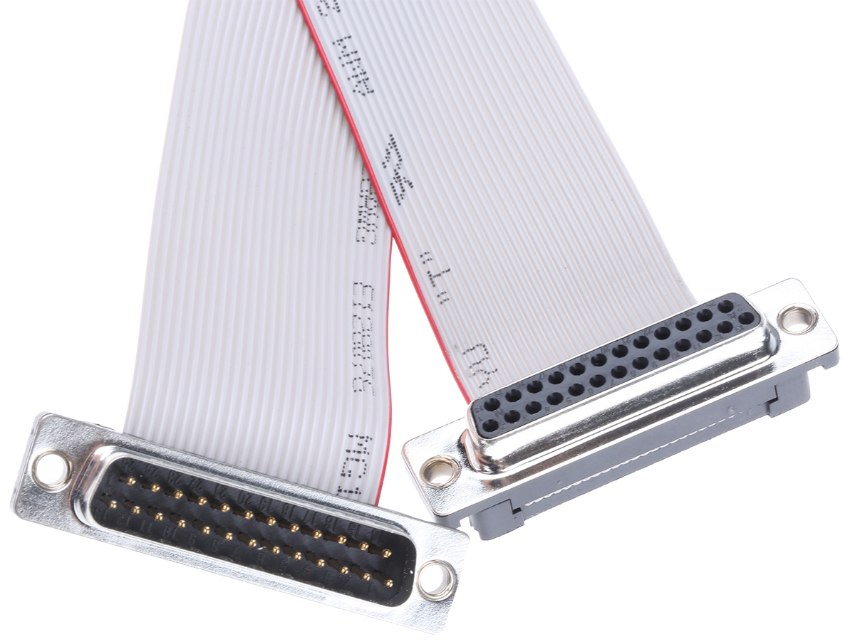 RS PRO Male D-Sub 25-Pin to Female Female DB25 Serial Cable, 3 m, FD25 Series
