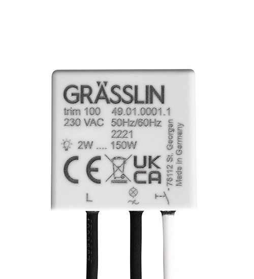 Grasslin Dimmer Switch, 230V ac, 150 W