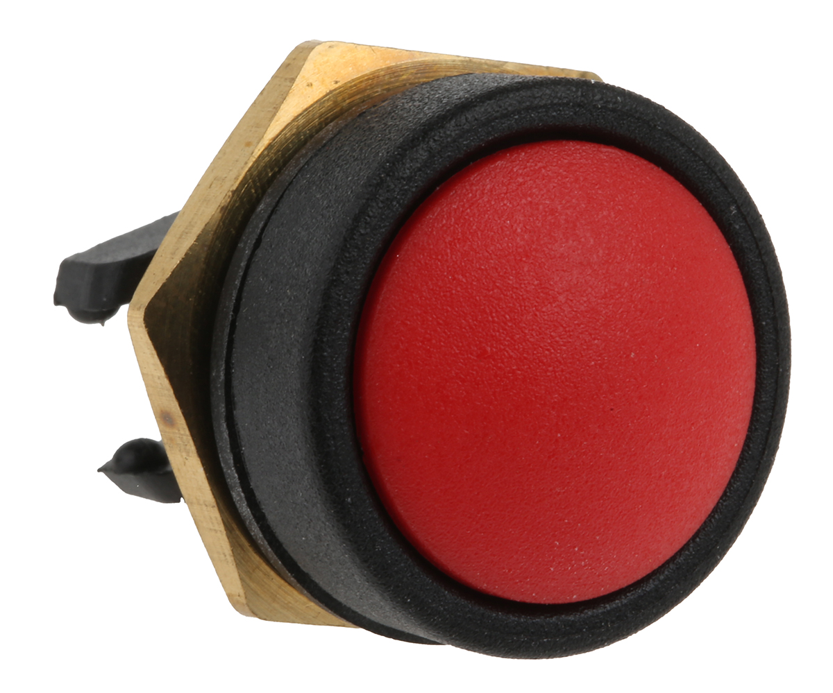 ITW Switches 49-59 Series Push Button Switch, Momentary, Panel, 16 mm Cutout, SPDT, Clear LED, IP67, 50 V dc 250 V ac